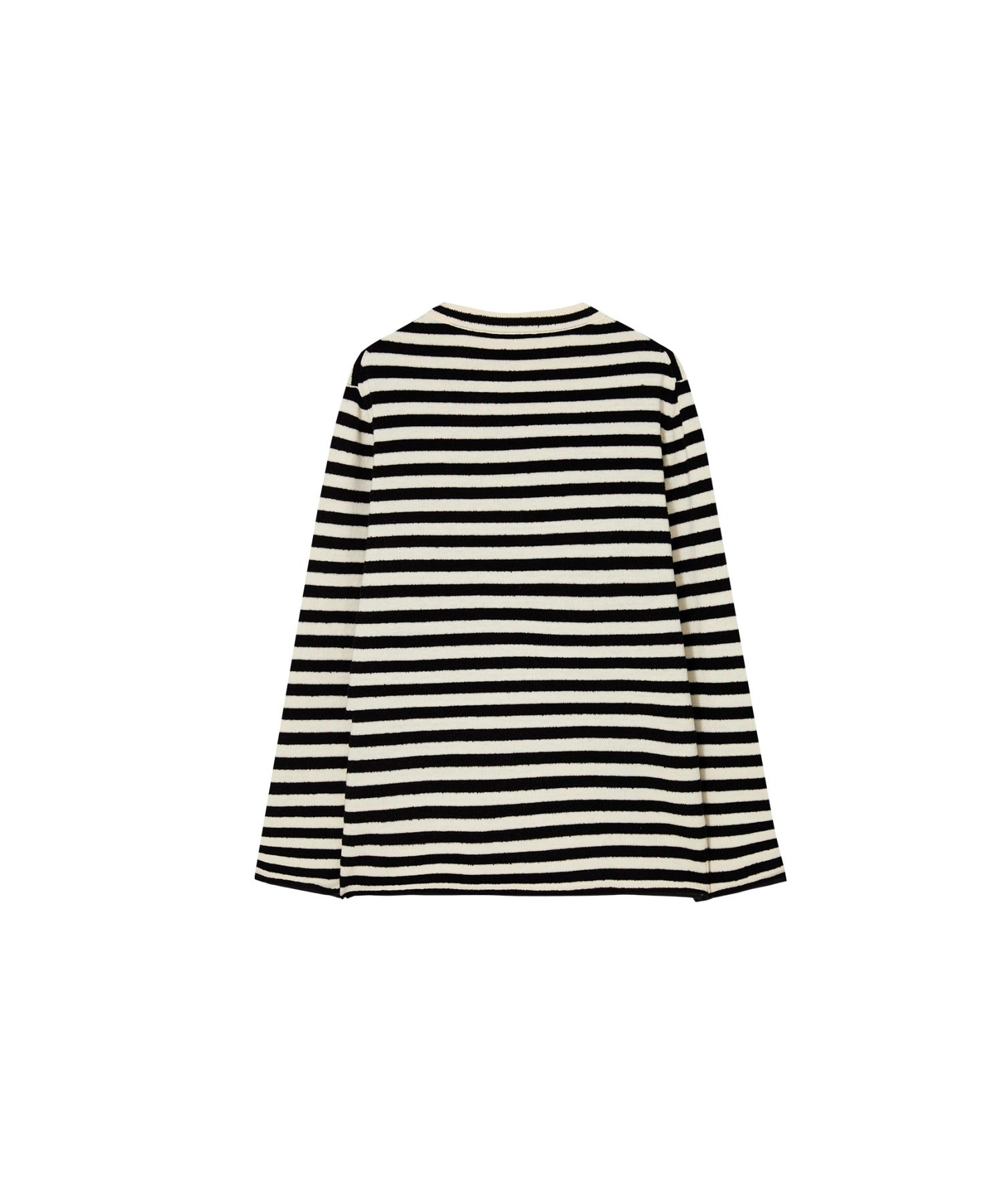 Textured Stripe Crew Neck Knit Sweater