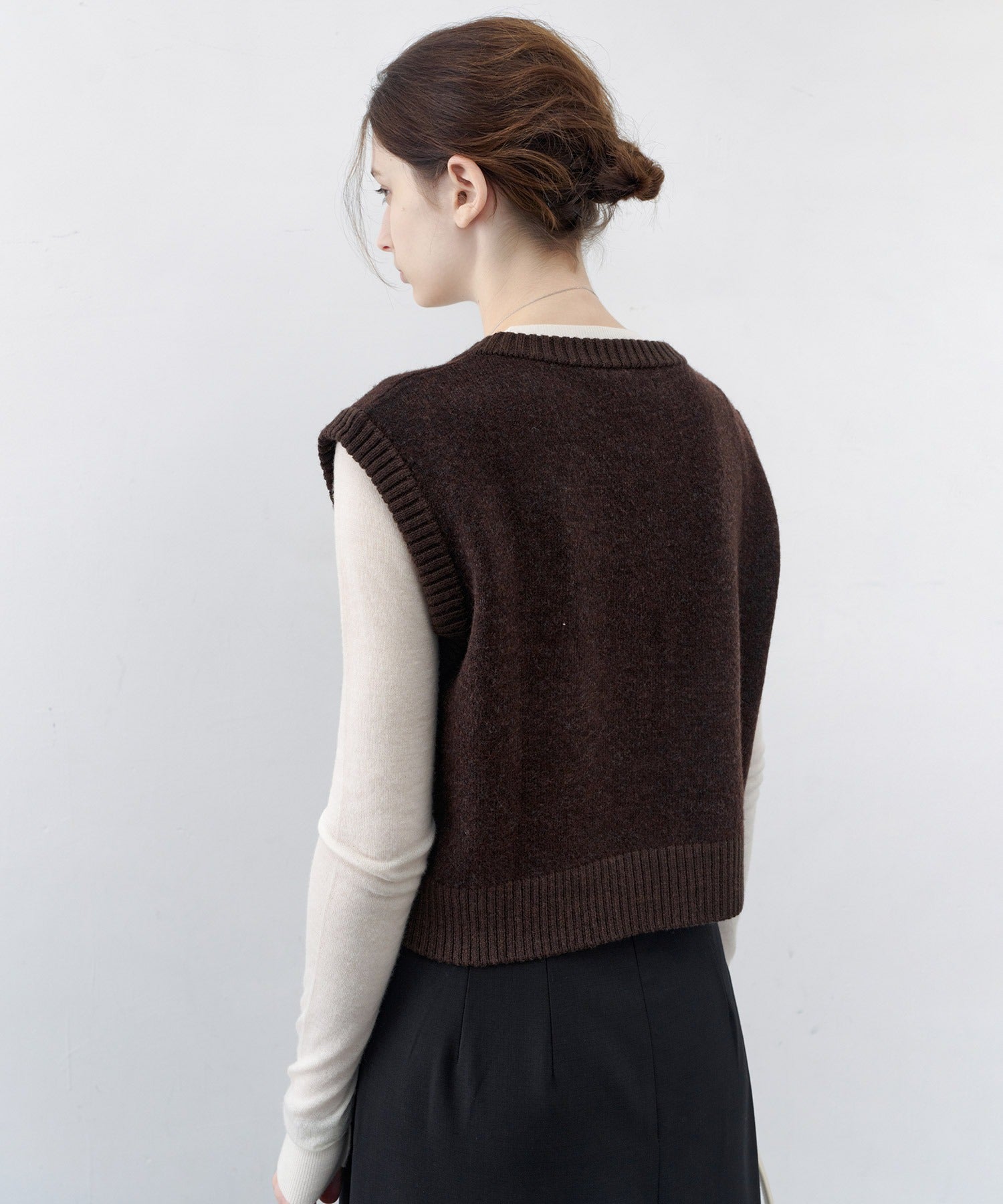 Contrast Stitch Sheer Knit Tee