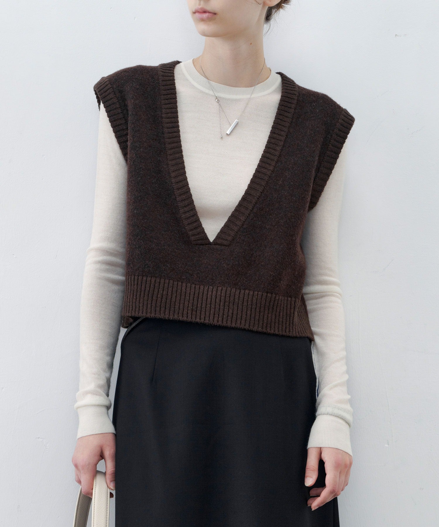 Contrast Stitch Sheer Knit Tee