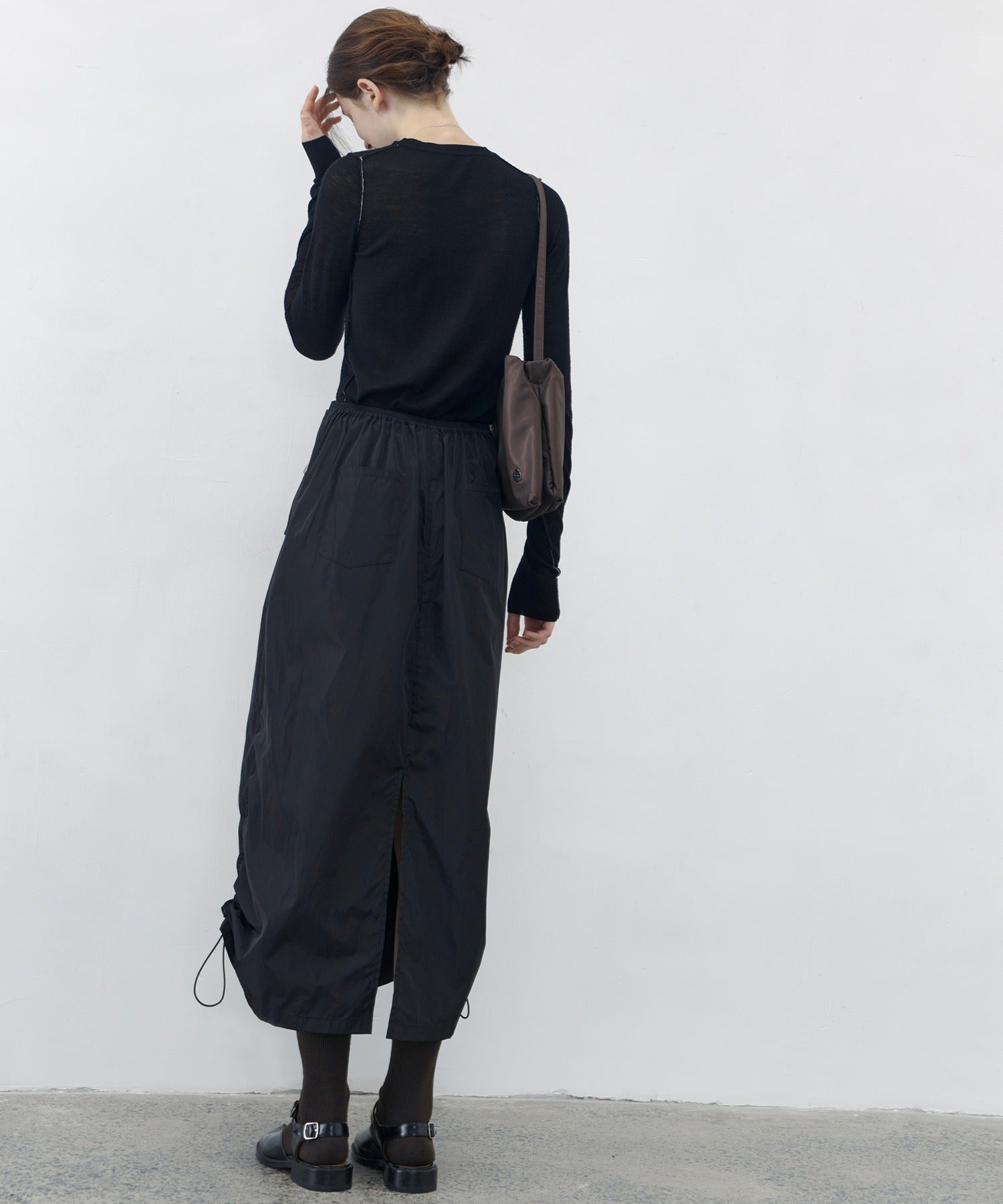 Contrast Stitch Sheer Knit Tee