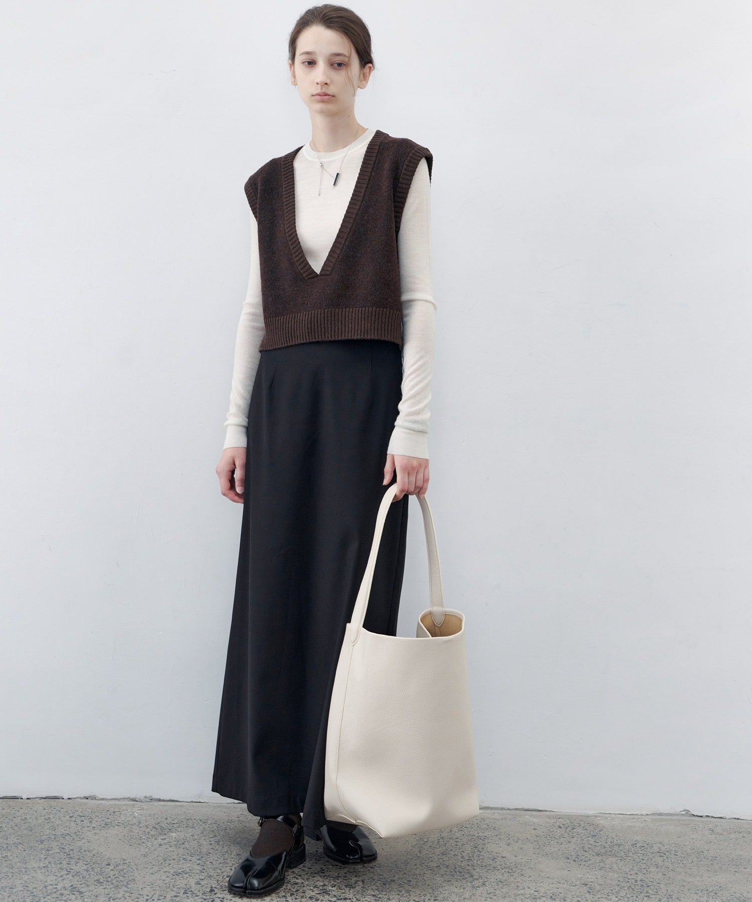 Contrast Stitch Sheer Knit Tee