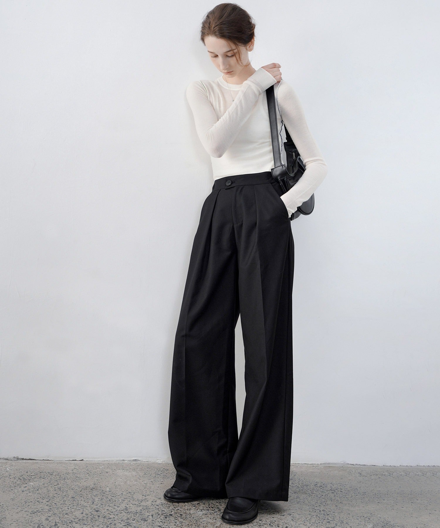 Contrast Stitch Sheer Knit Tee