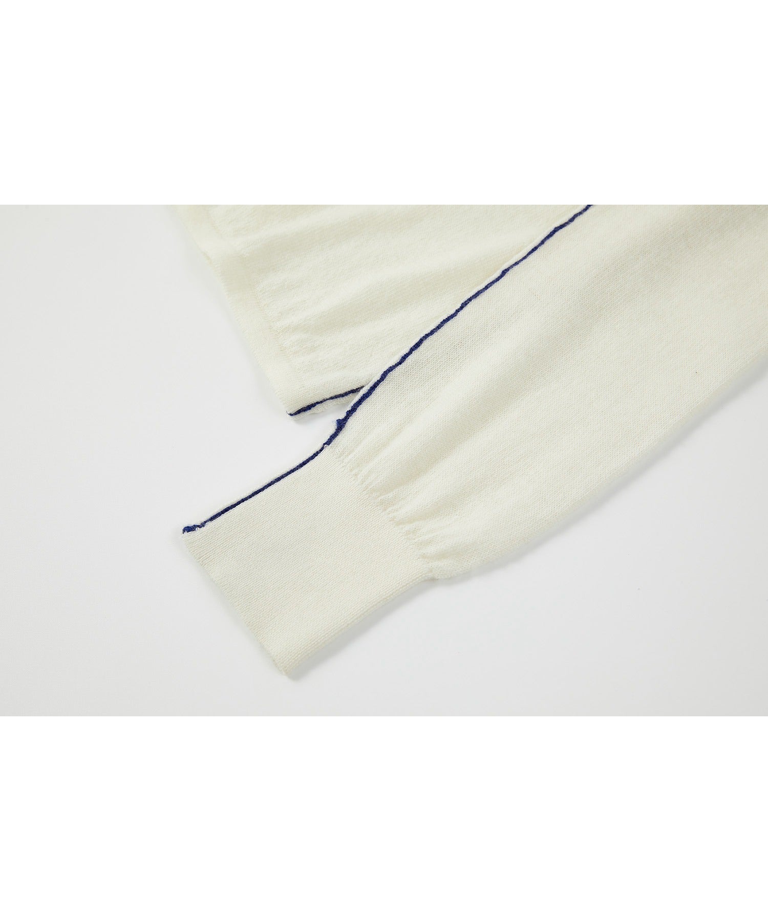 Contrast Stitch Sheer Knit Tee