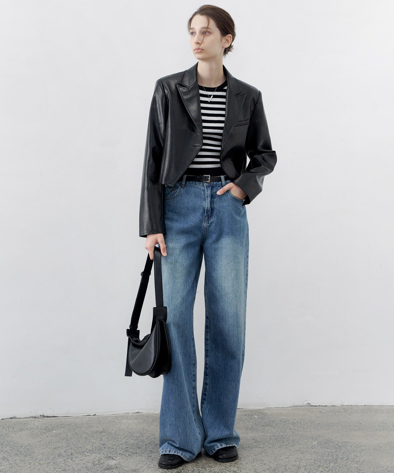 【tageechita】 울 혼합 아메리칸 슬리브 탱크 탑