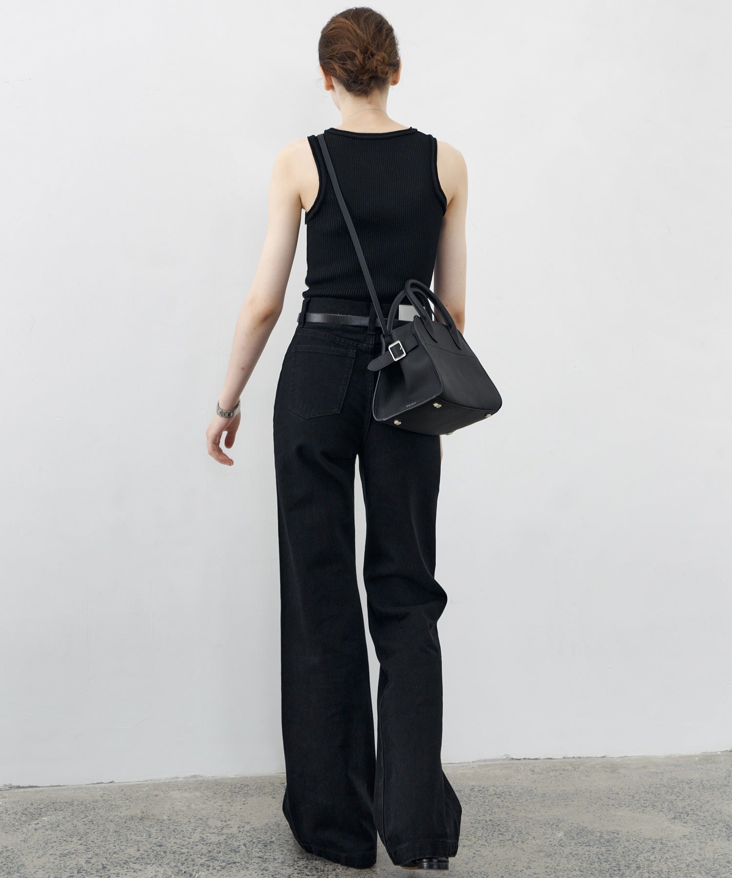 【tageechita】 울 혼합 아메리칸 슬리브 탱크 탑