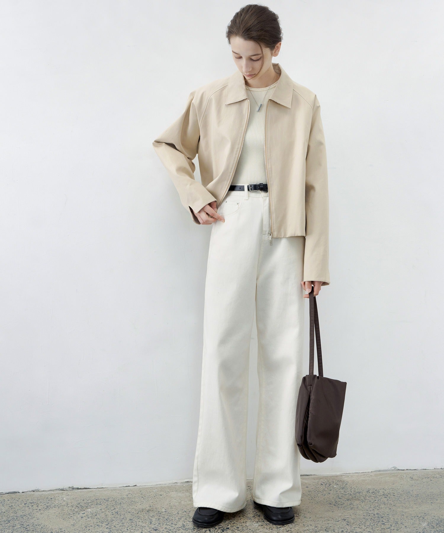 【tageechita】 울 혼합 아메리칸 슬리브 탱크 탑