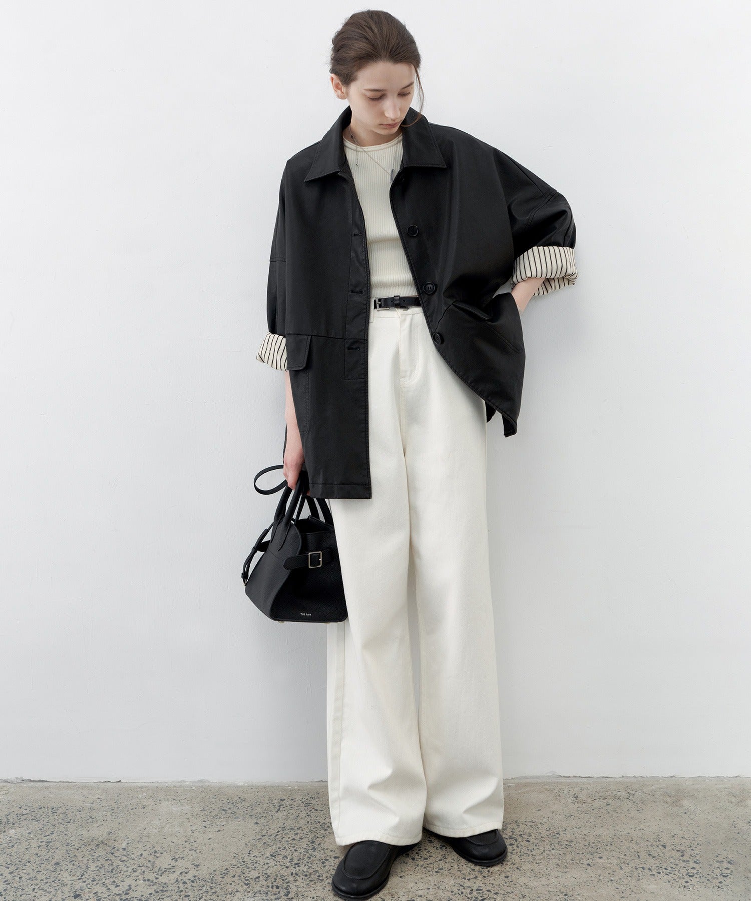 【tageechita】 울 혼합 아메리칸 슬리브 탱크 탑