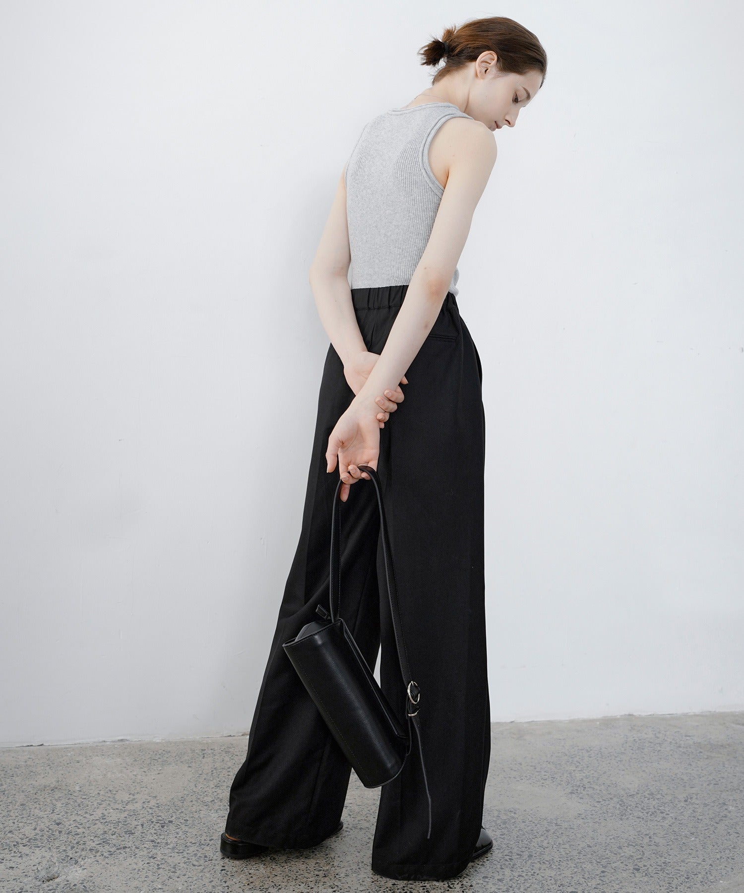 【tageechita】 울 혼합 아메리칸 슬리브 탱크 탑