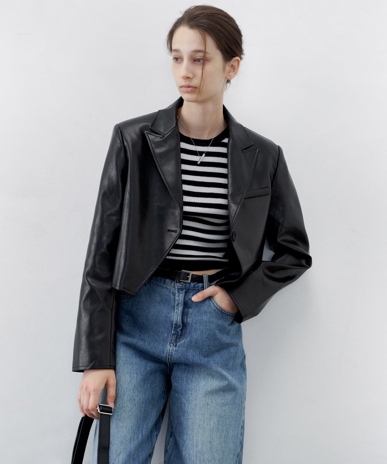 【tageechita】 울 혼합 아메리칸 슬리브 탱크 탑