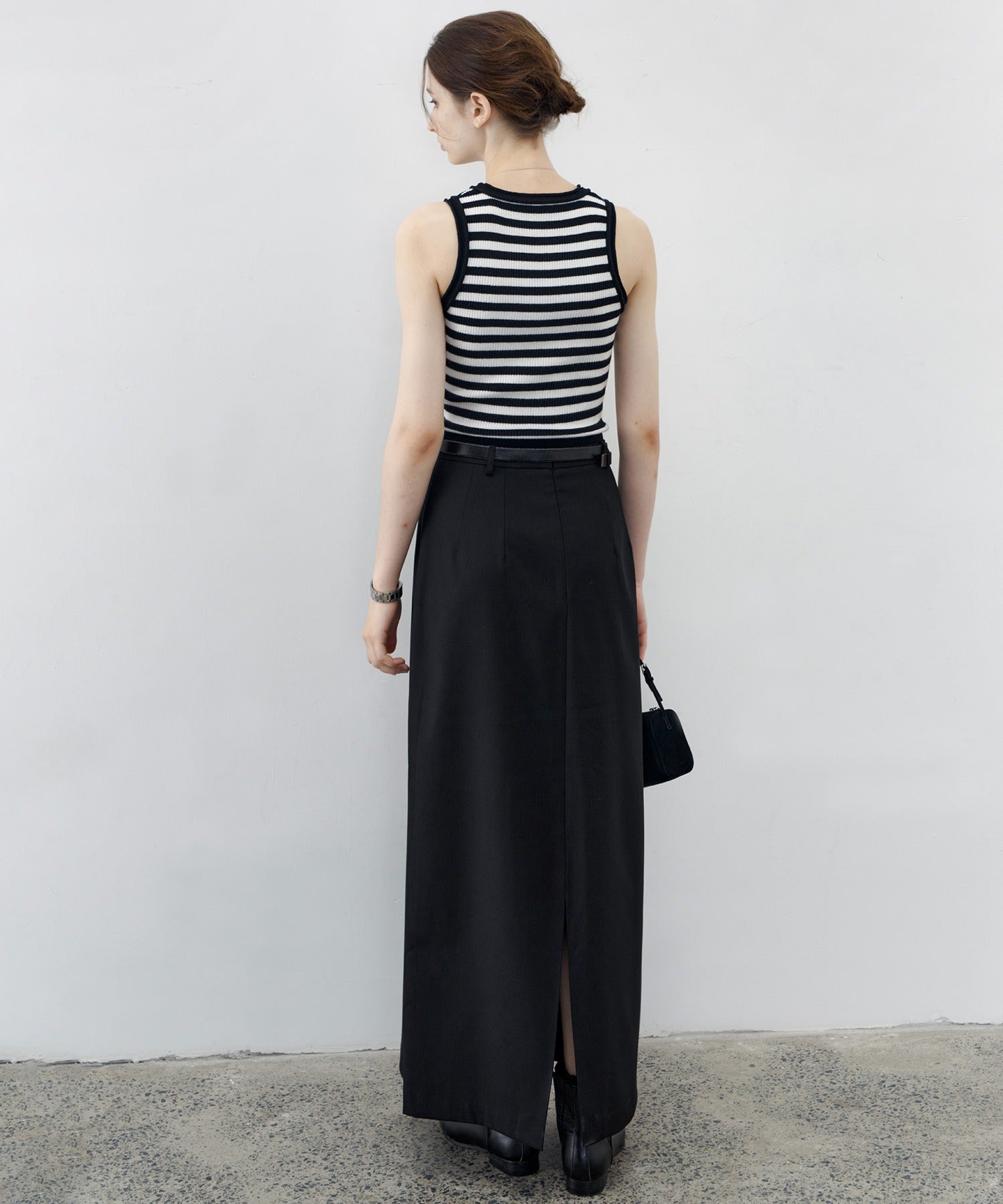 【tageechita】 울 혼합 아메리칸 슬리브 탱크 탑