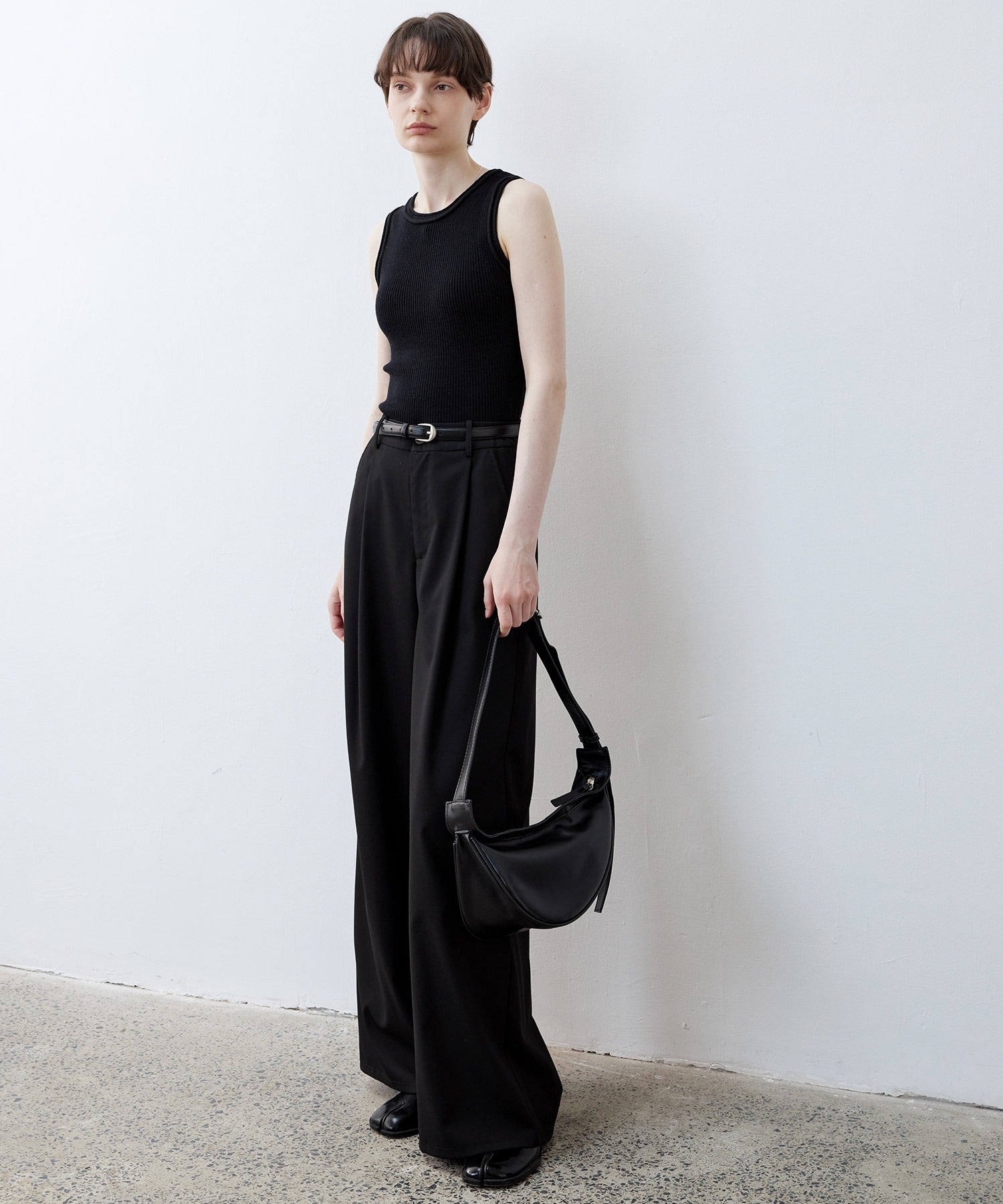 【tageechita】 울 혼합 아메리칸 슬리브 탱크 탑