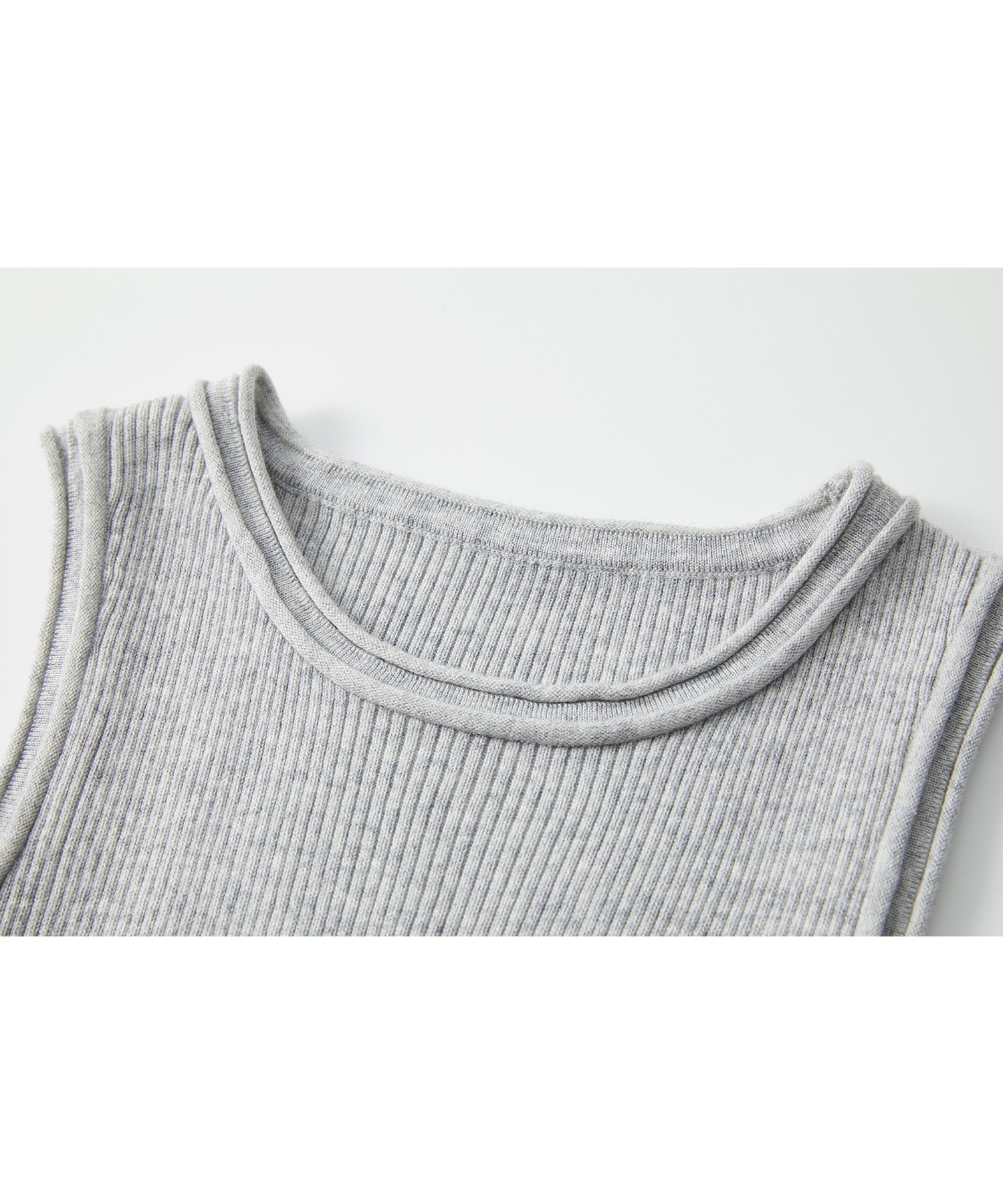 【tageechita】 울 혼합 아메리칸 슬리브 탱크 탑