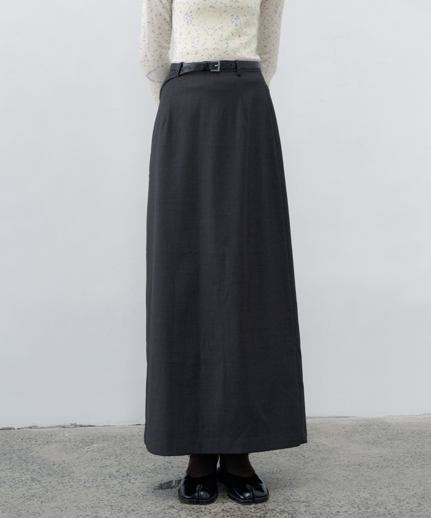 Back-Slit Maxi Pencil Skirt