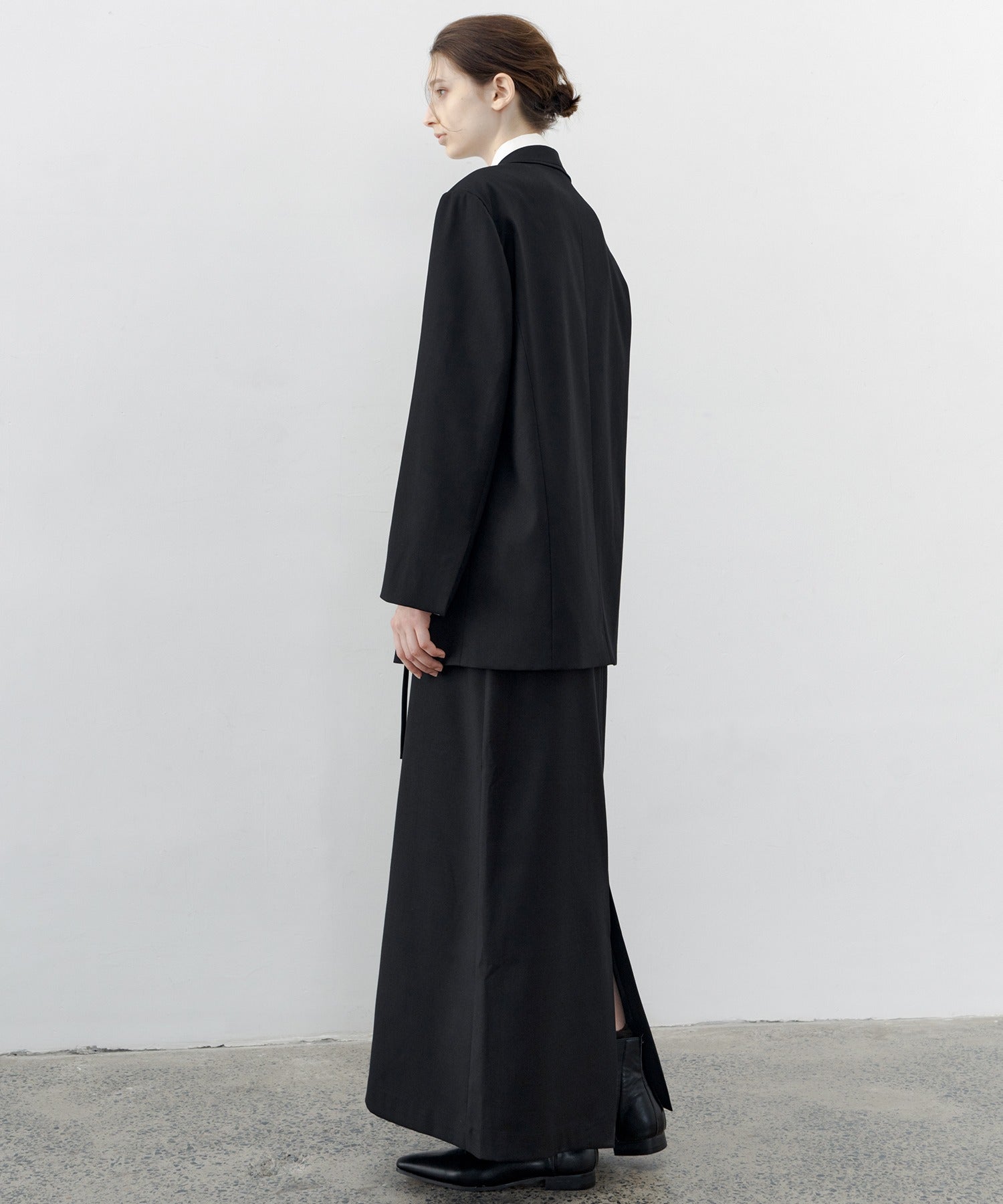 Back-Slit Maxi Pencil Skirt