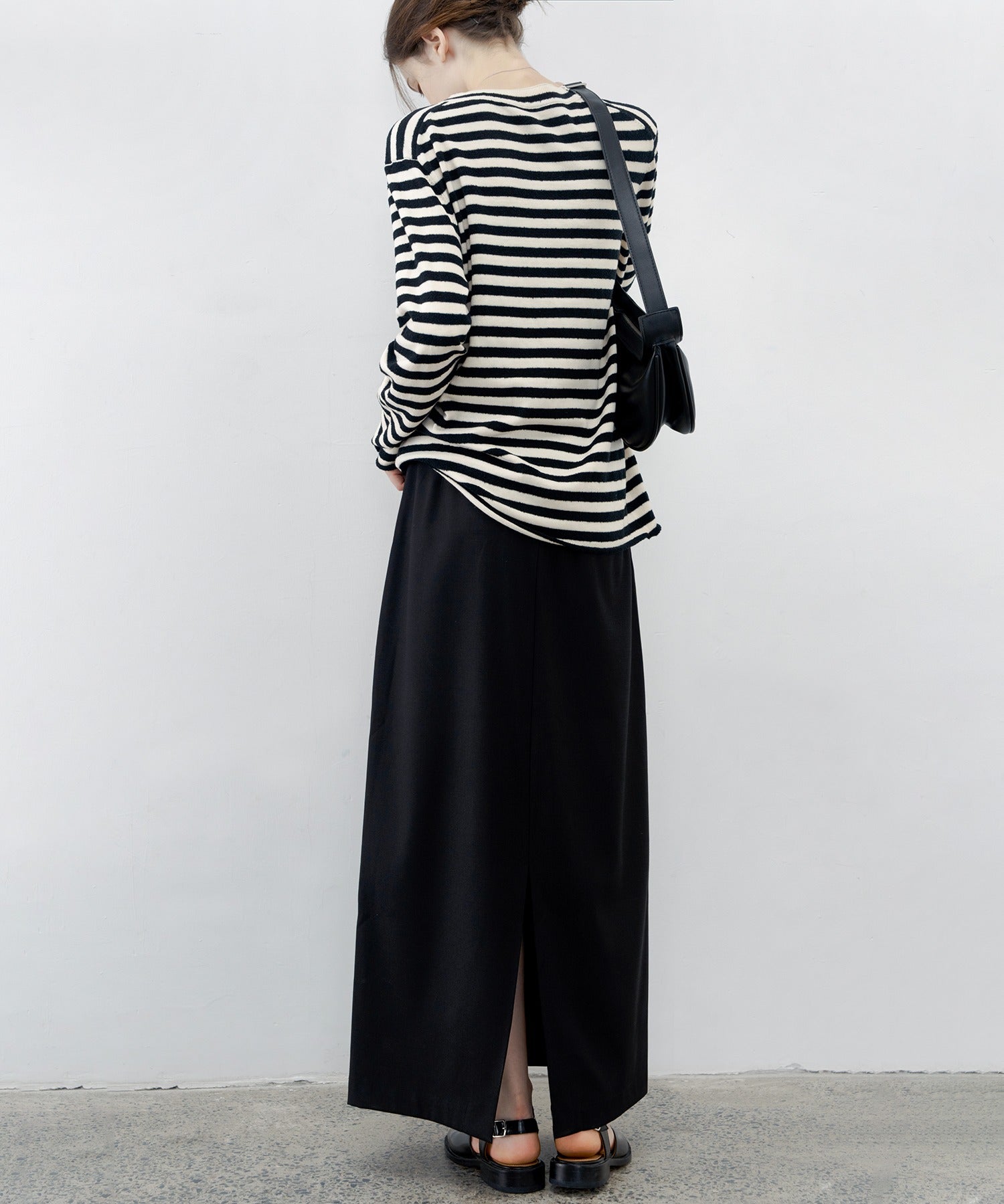 Back-Slit Maxi Pencil Skirt