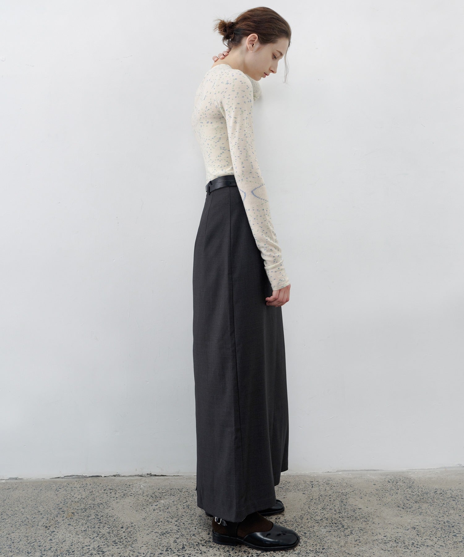 Back-Slit Maxi Pencil Skirt
