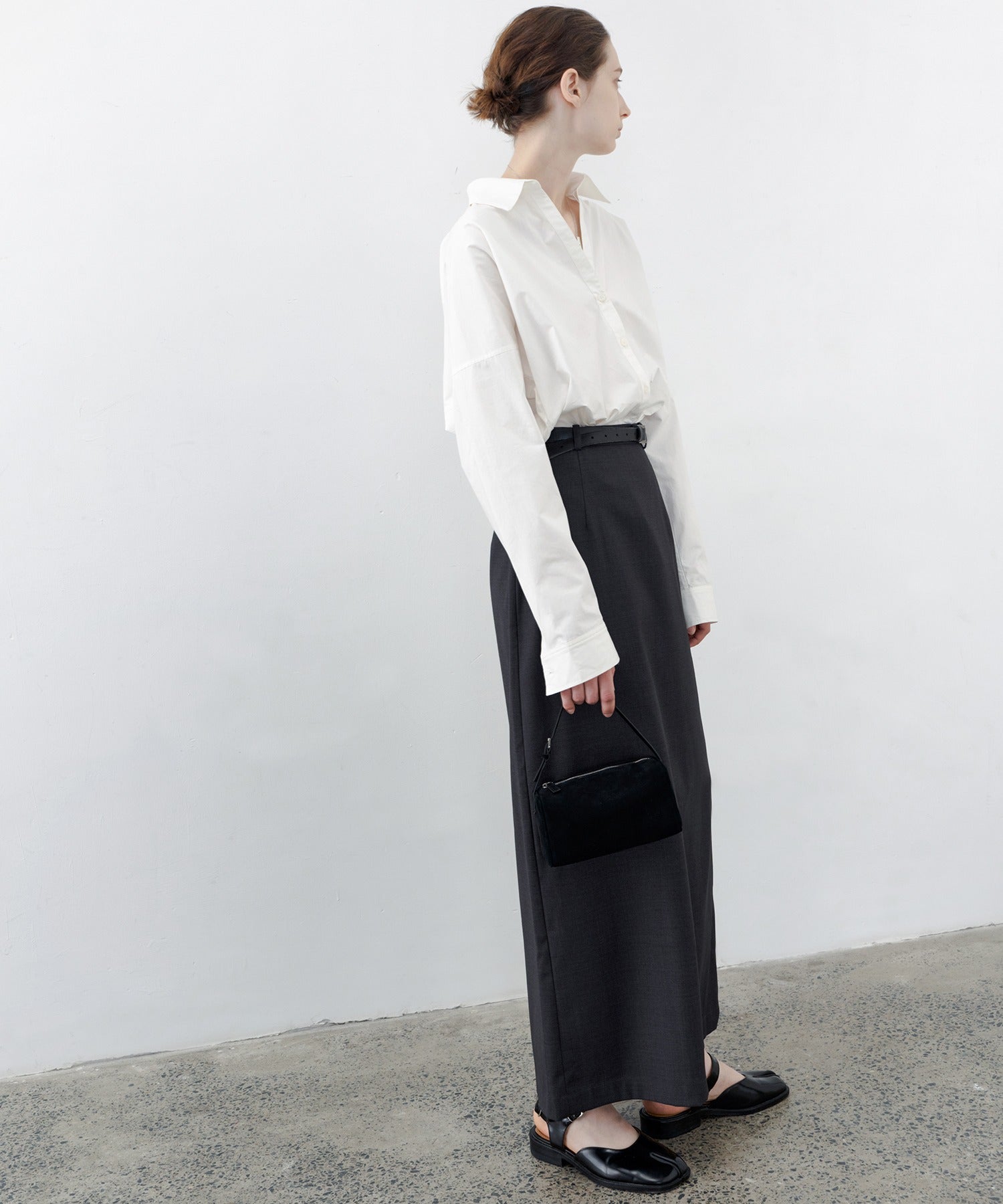 Back-Slit Maxi Pencil Skirt