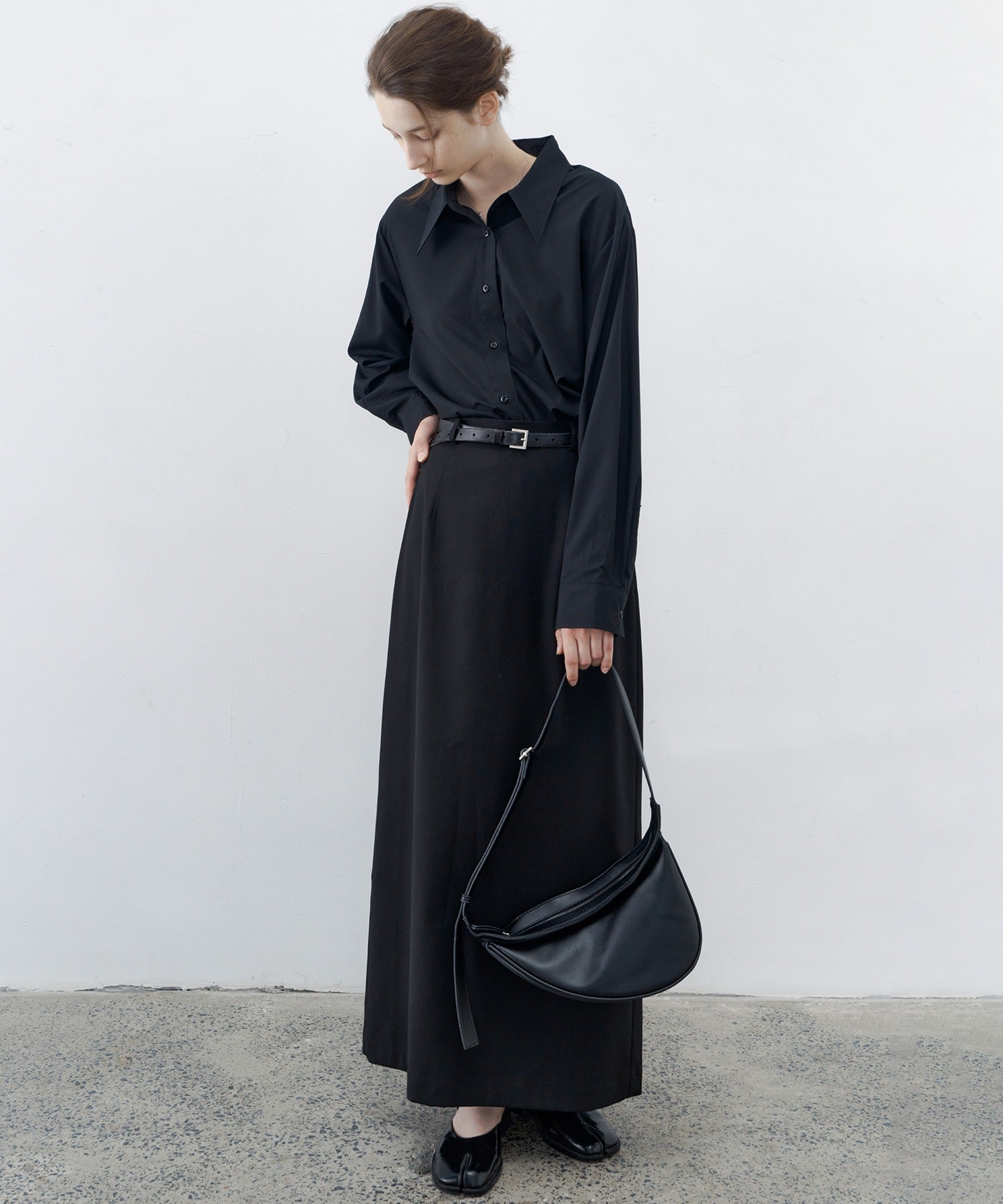 Back-Slit Maxi Pencil Skirt