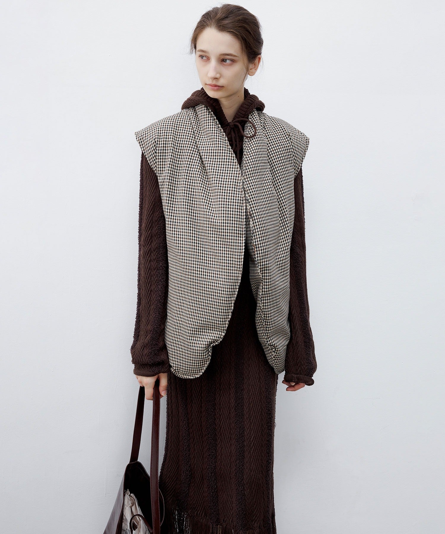 Hooded Fringe Knit Dress