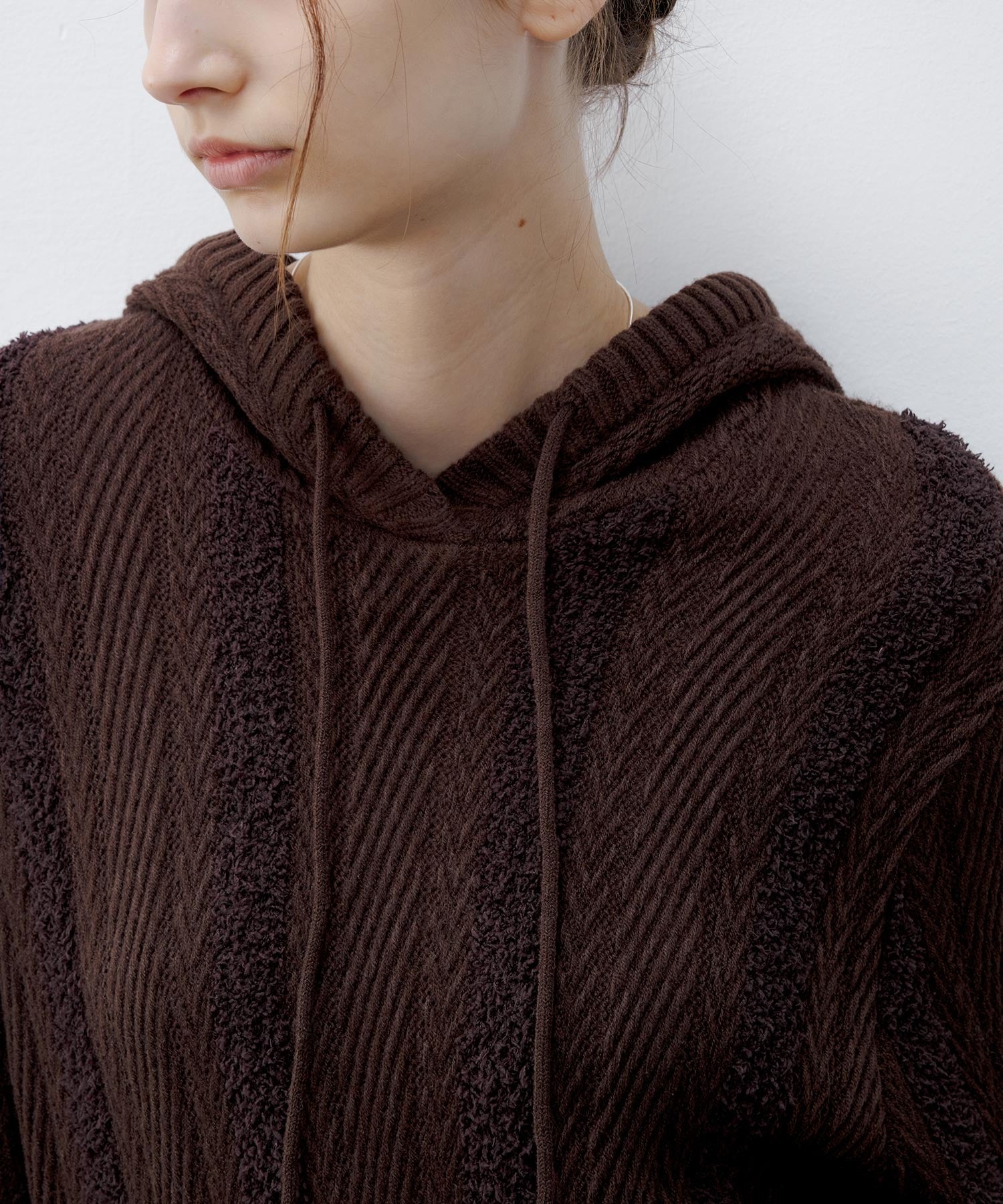 Hooded Fringe Knit Dress