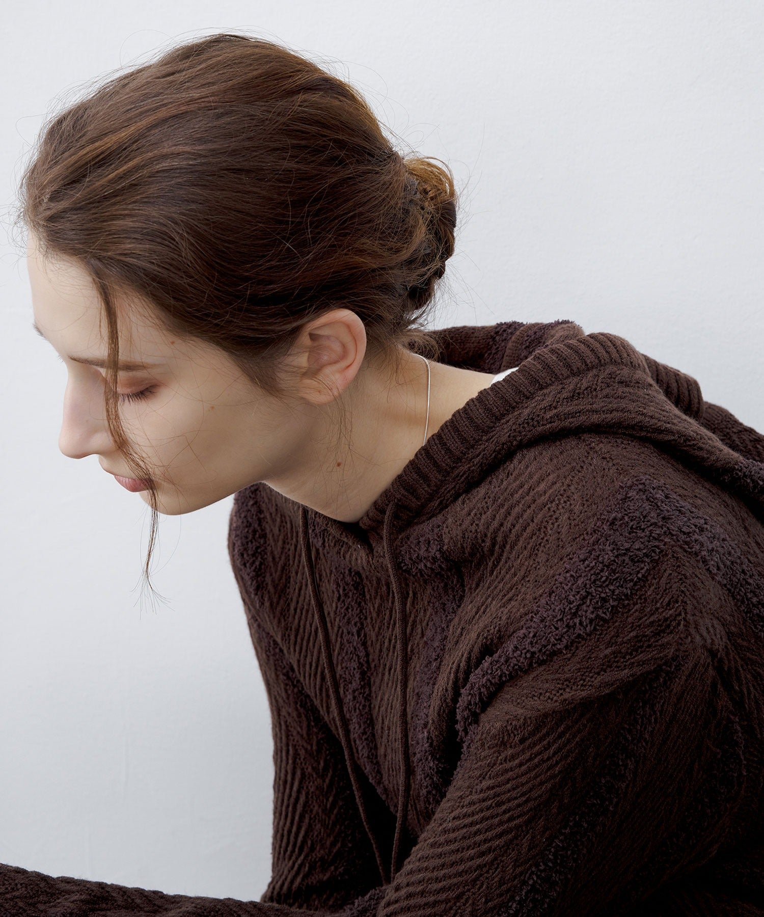 Hooded Fringe Knit Dress