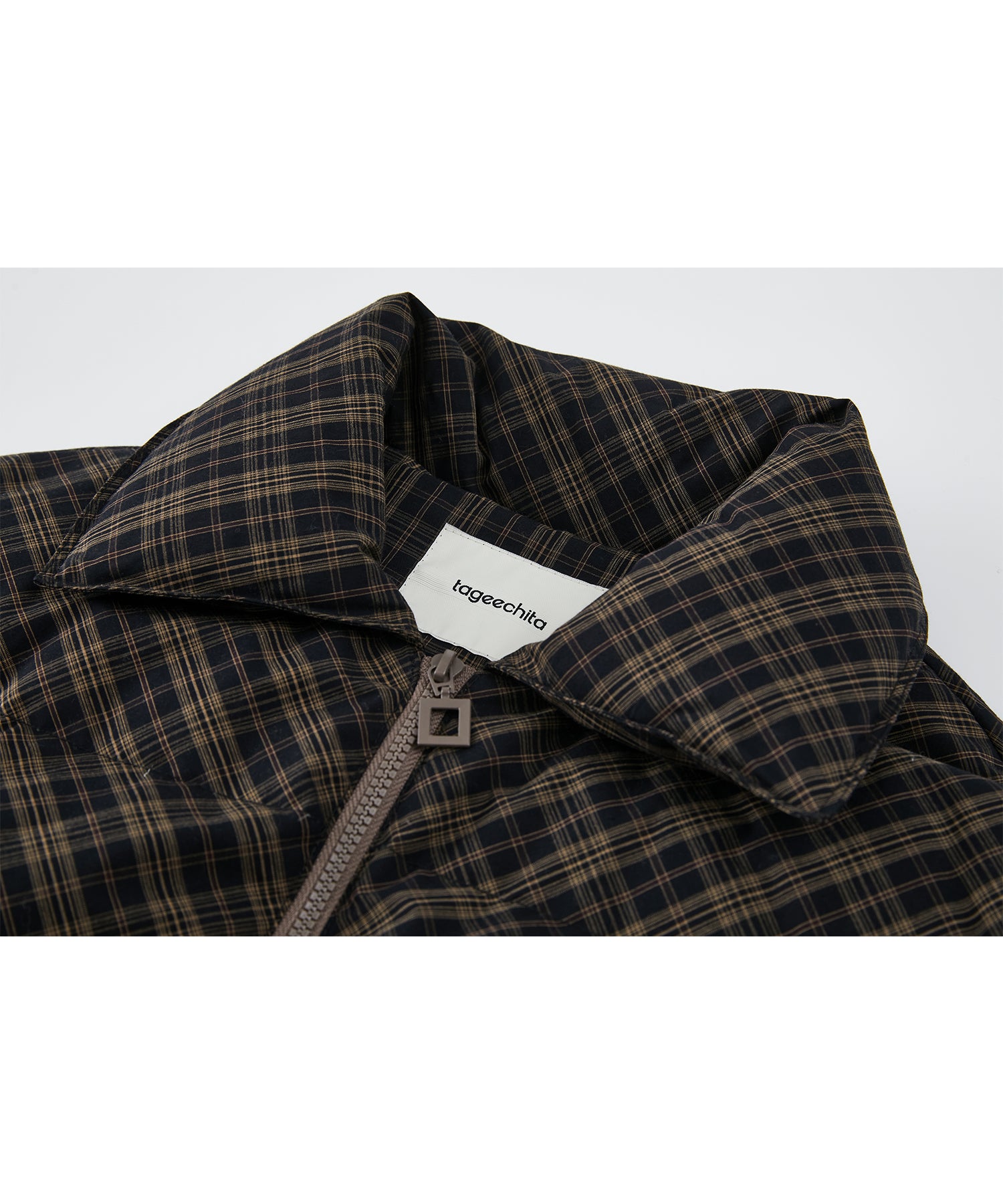 Check Pattern Down Coat