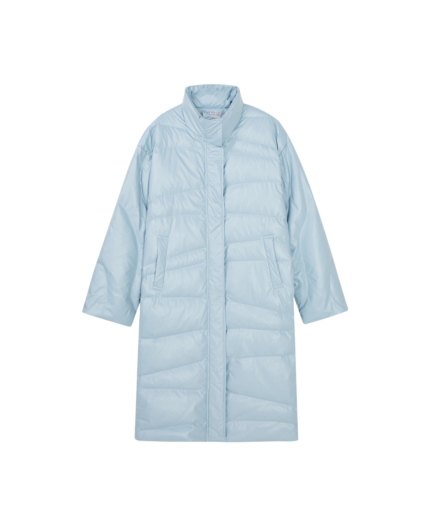 Random-Stitch Long Down Coat