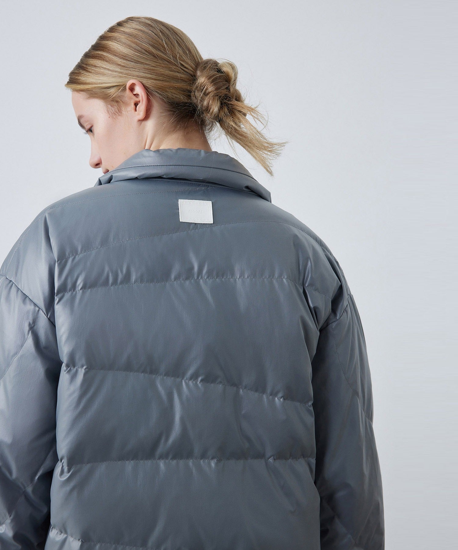 Random-Stitch Long Down Coat