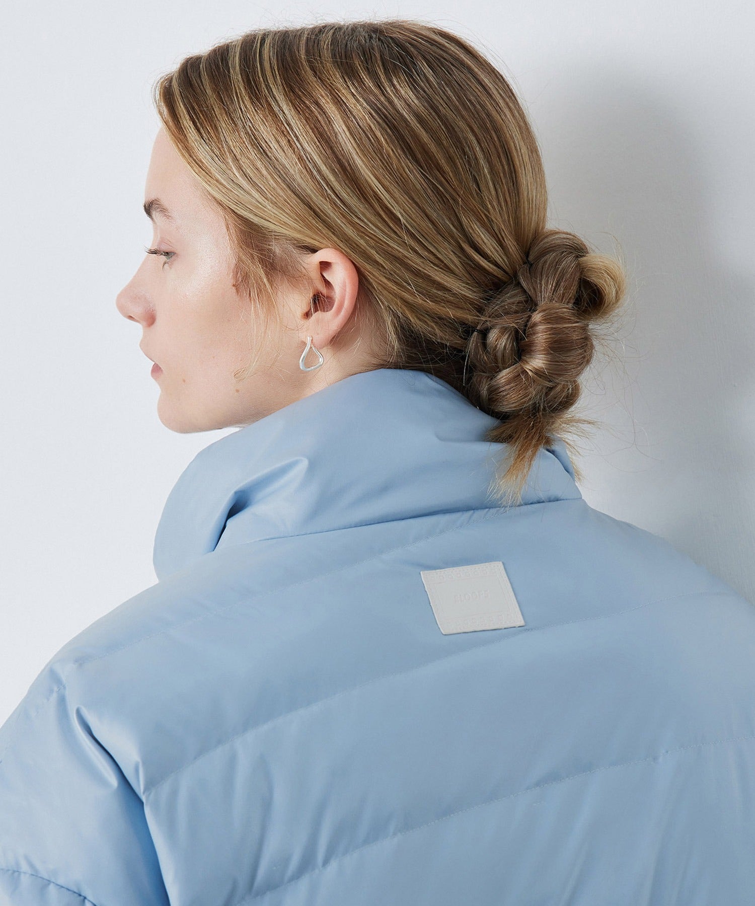 Random-Stitch Long Down Coat
