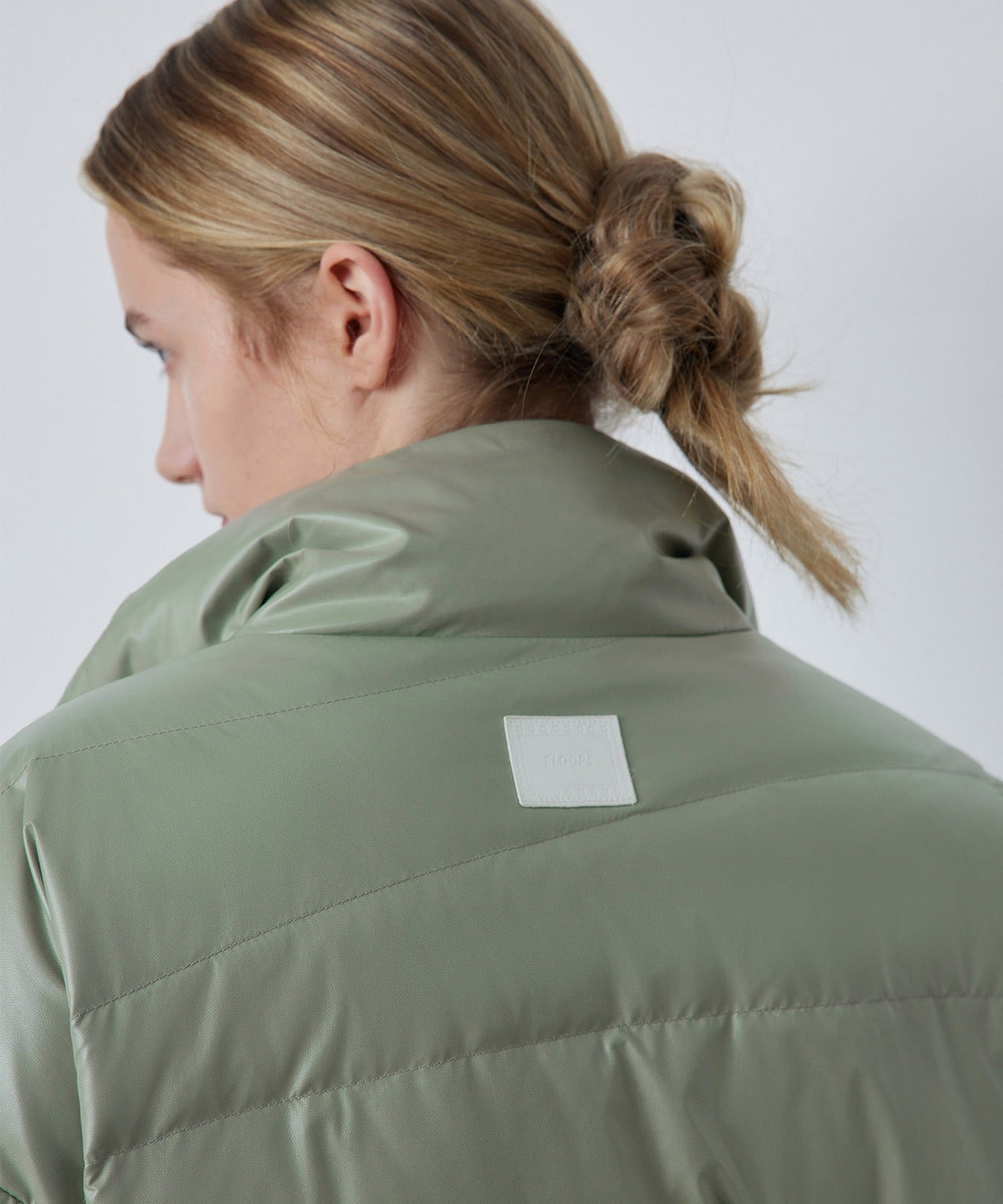 Random-Stitch Long Down Coat
