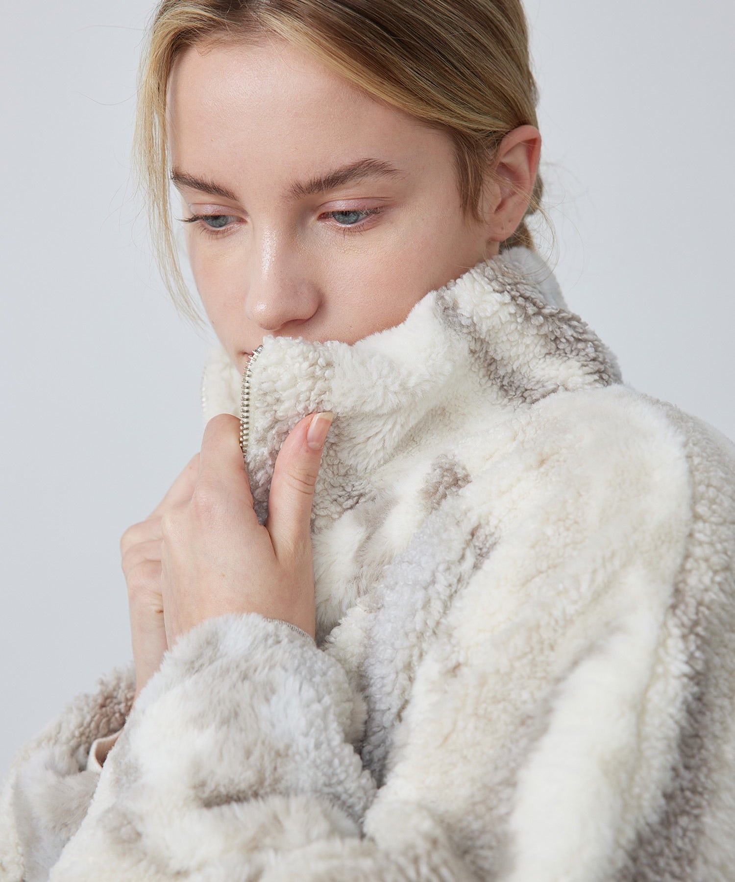 Nuance Jacquard Oversized Long Coat