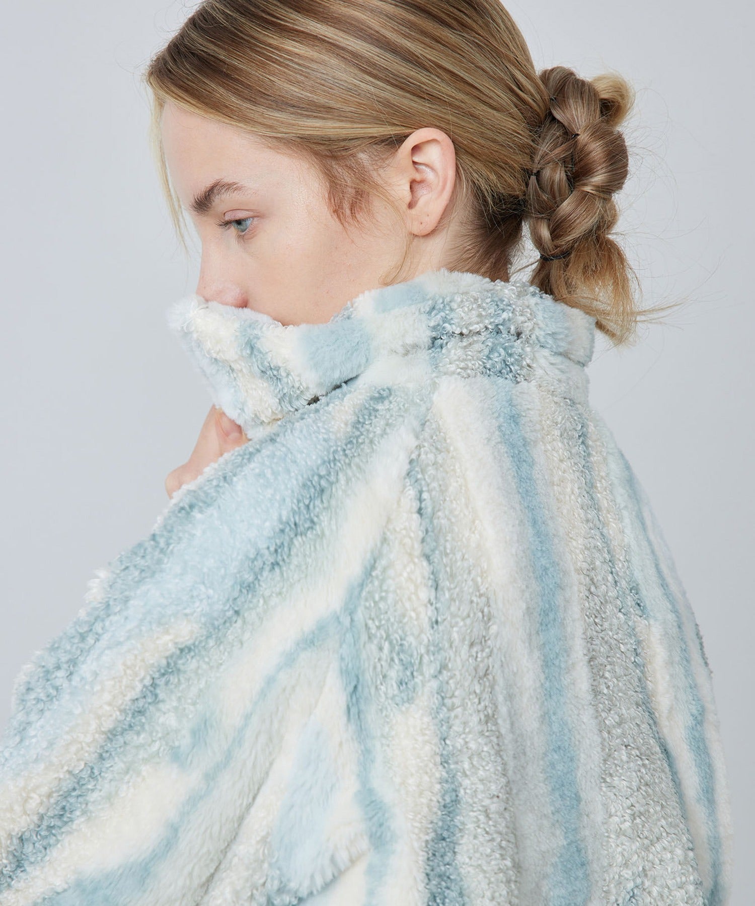 Nuance Jacquard Oversized Long Coat