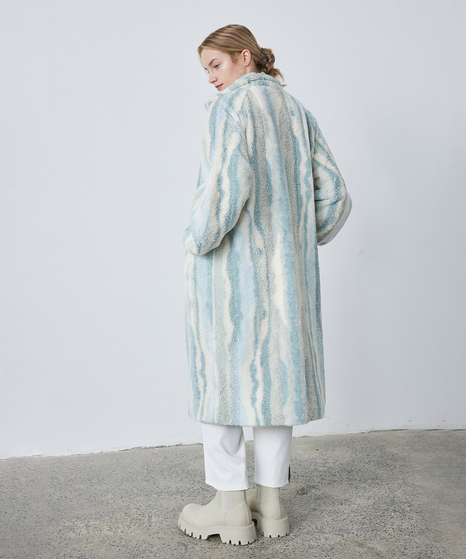 Nuance Jacquard Oversized Long Coat