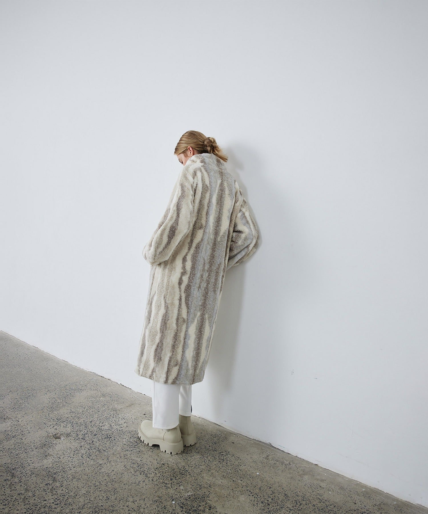 Nuance Jacquard Oversized Long Coat
