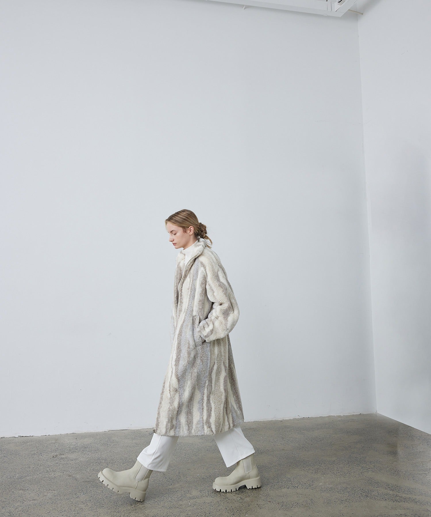 Nuance Jacquard Oversized Long Coat