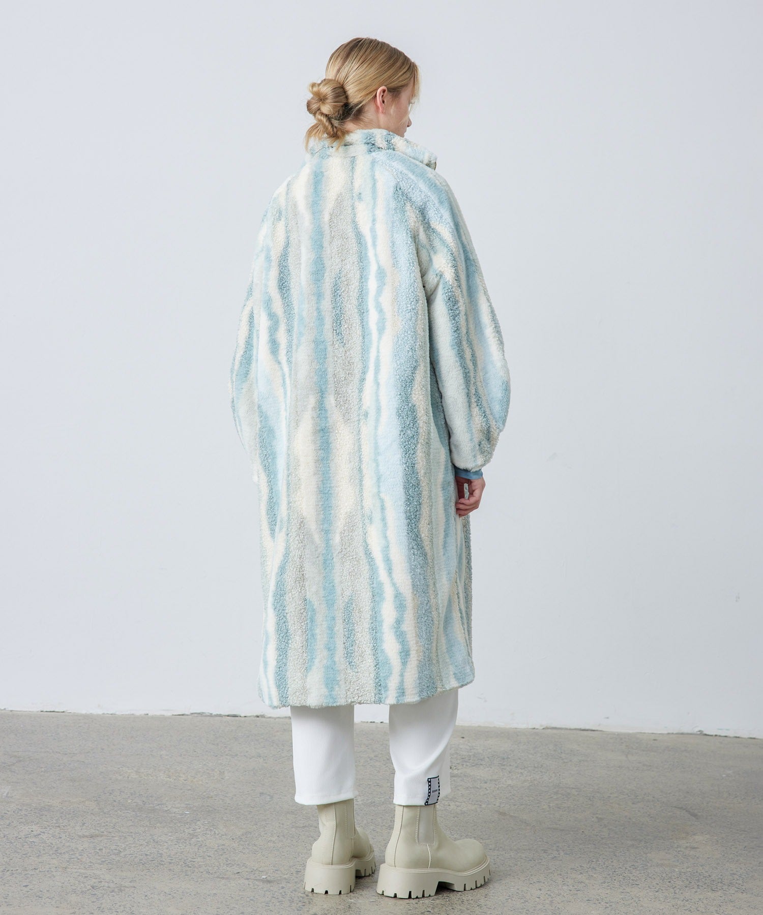 Nuance Jacquard Oversized Long Coat