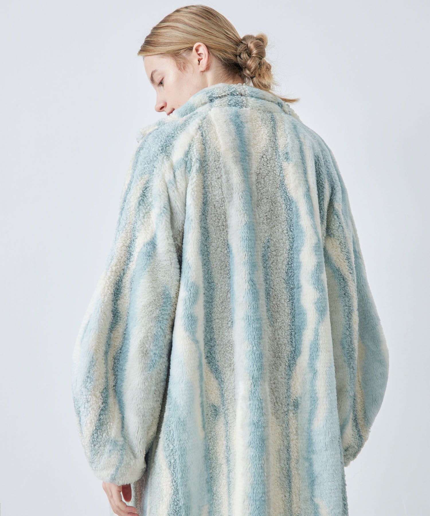 Nuance Jacquard Oversized Long Coat