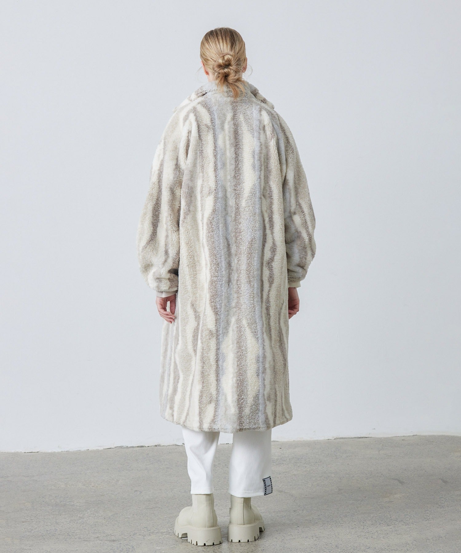 Nuance Jacquard Oversized Long Coat
