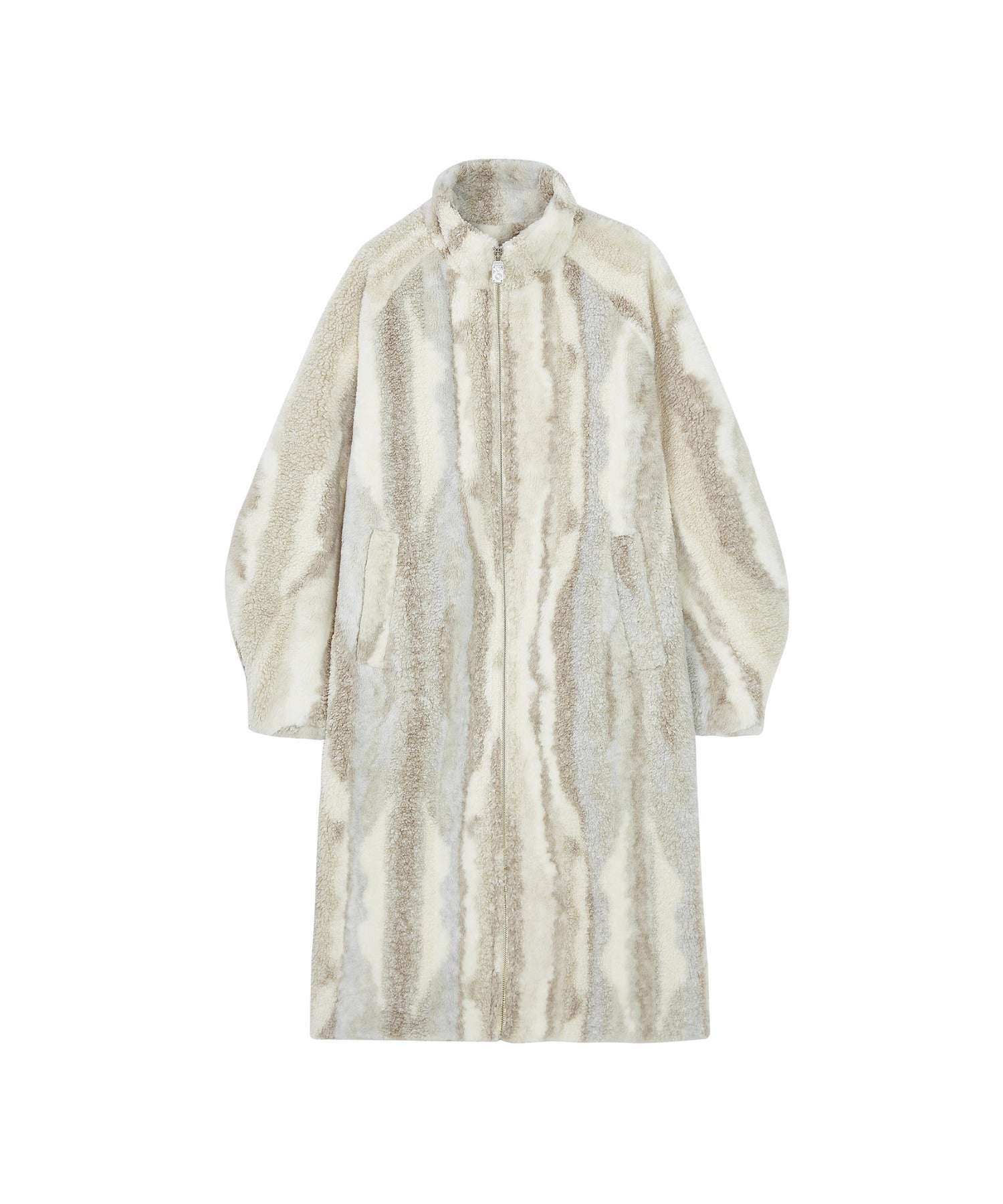 Nuance Jacquard Oversized Long Coat