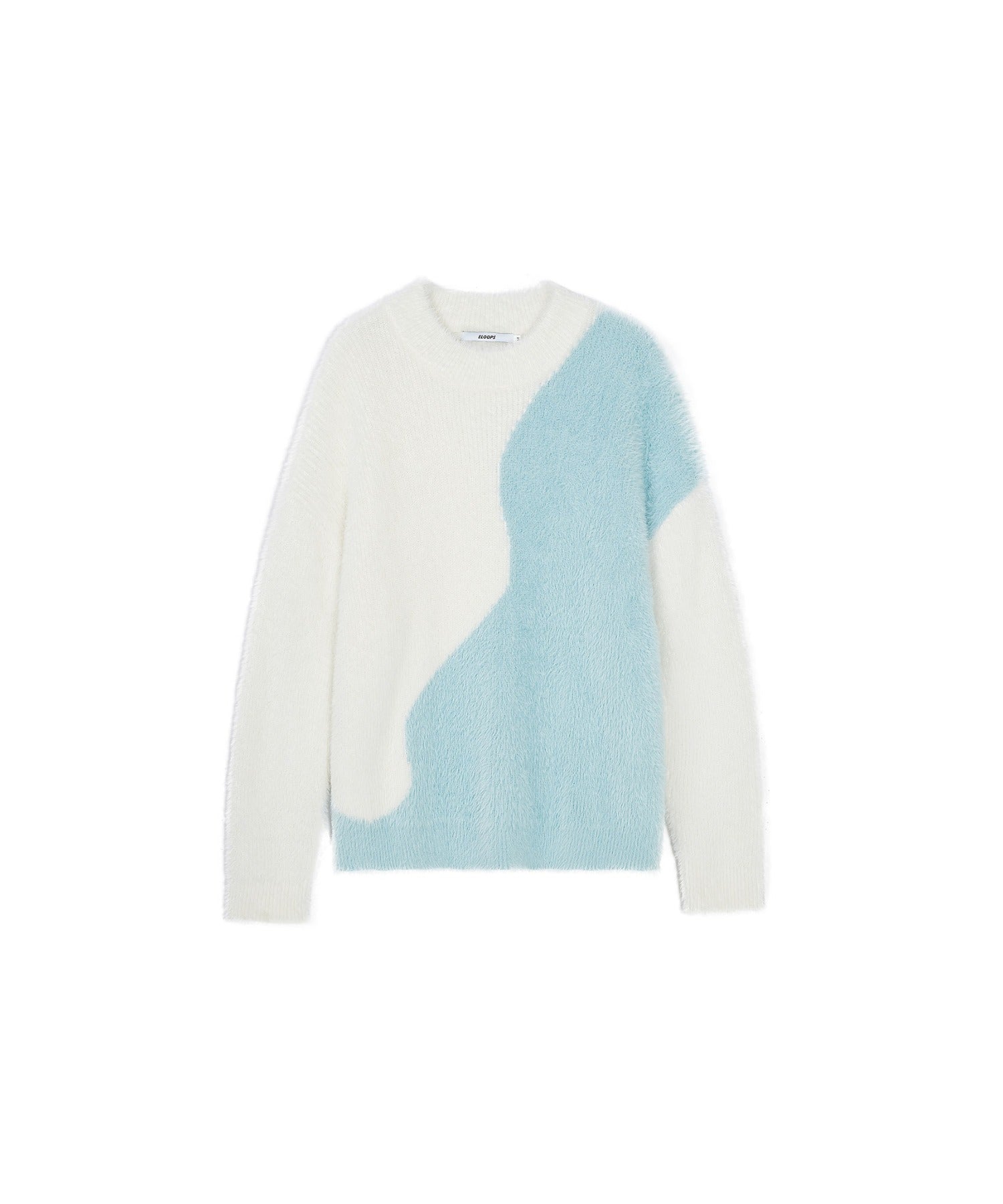 Wave Bicolor Slim Fit Knit Pullover