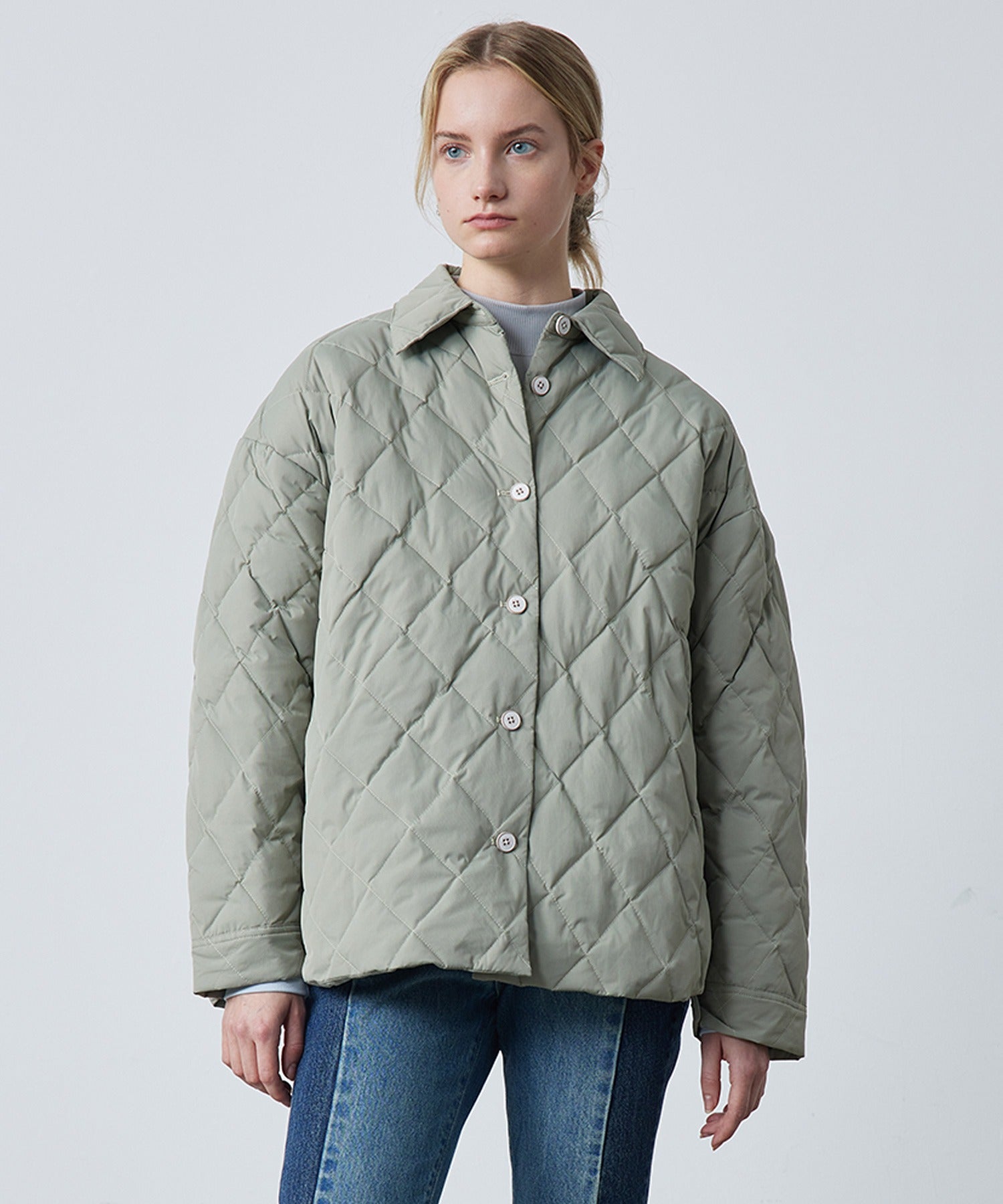 Oversized Matte Quilted Jacket