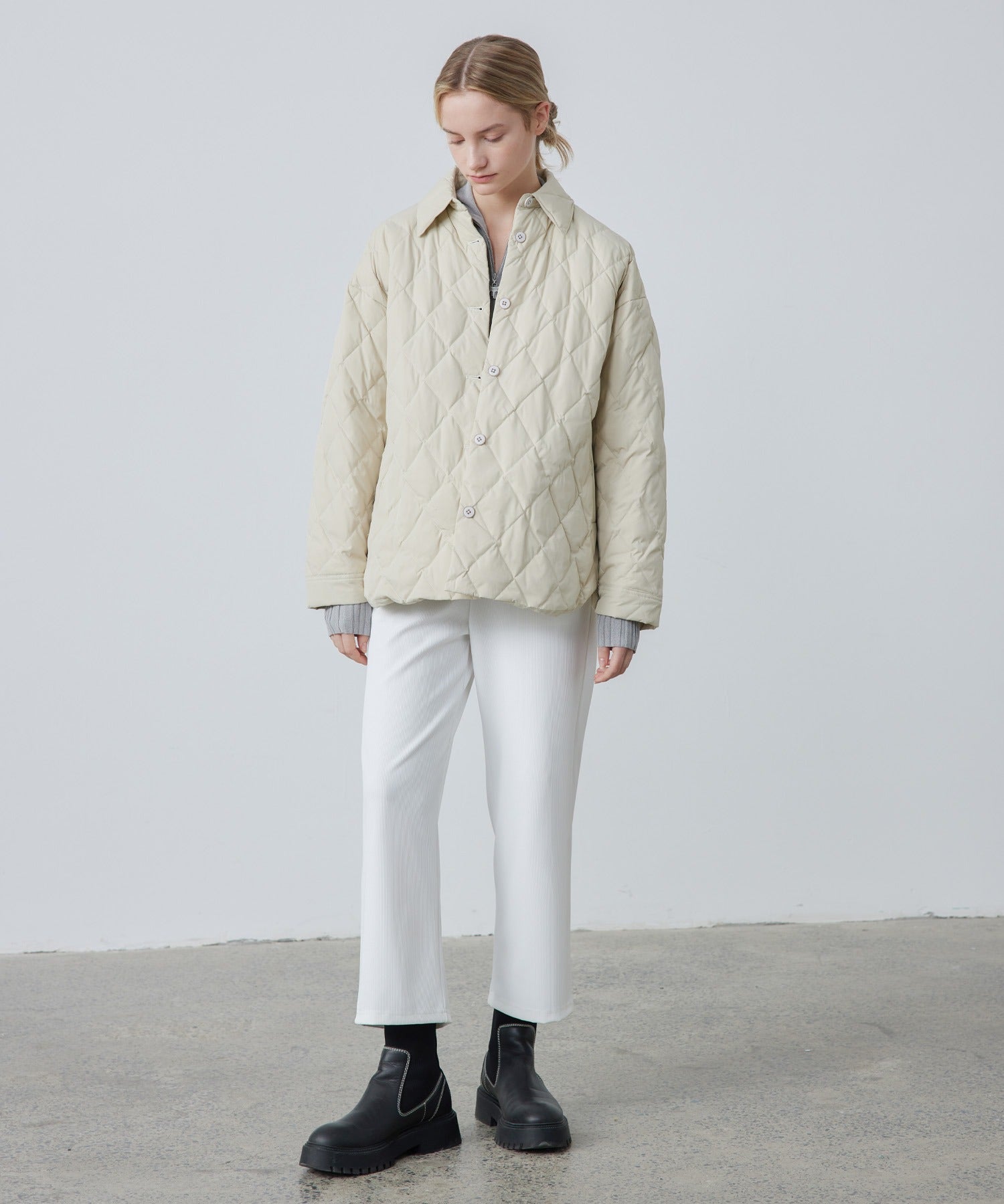 Oversized Matte Quilted Jacket