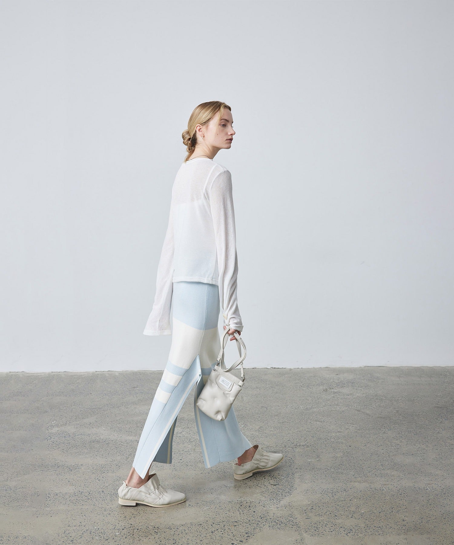 Bicolor Block Square Hem Knit Dress
