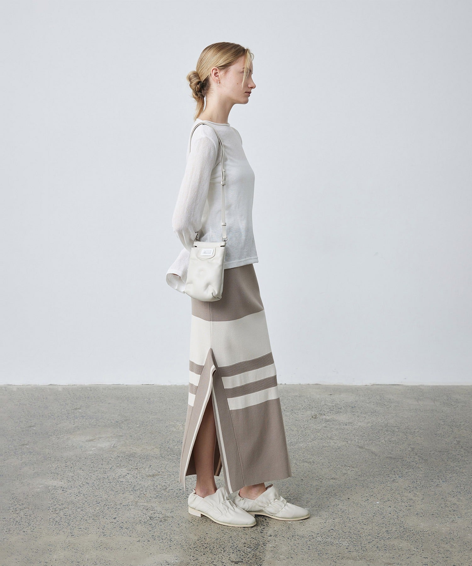 Bicolor Block Square Hem Knit Dress