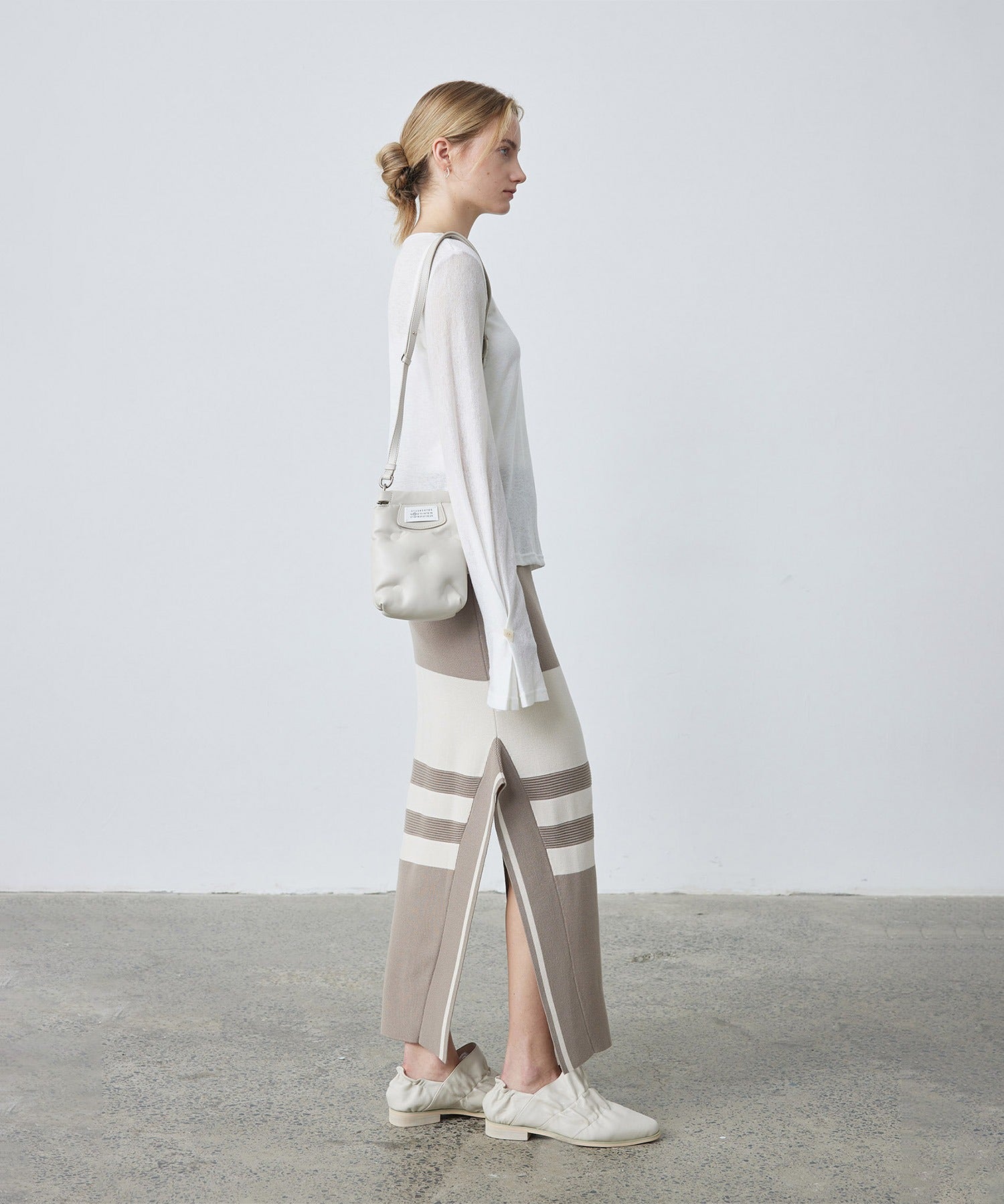 Bicolor Block Square Hem Knit Dress