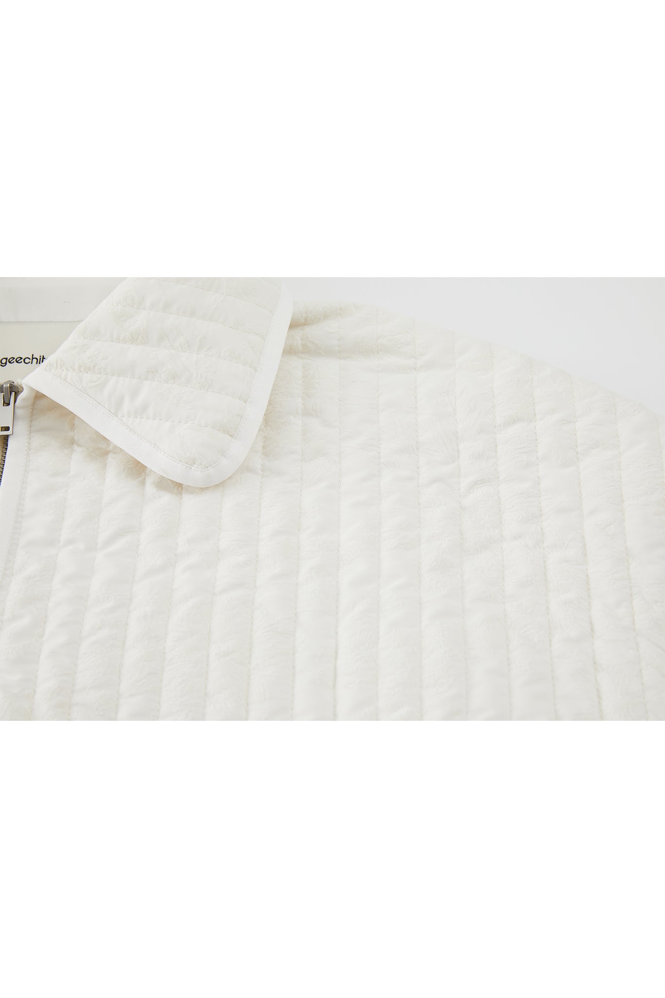 Flocked Print Quilted Jacket