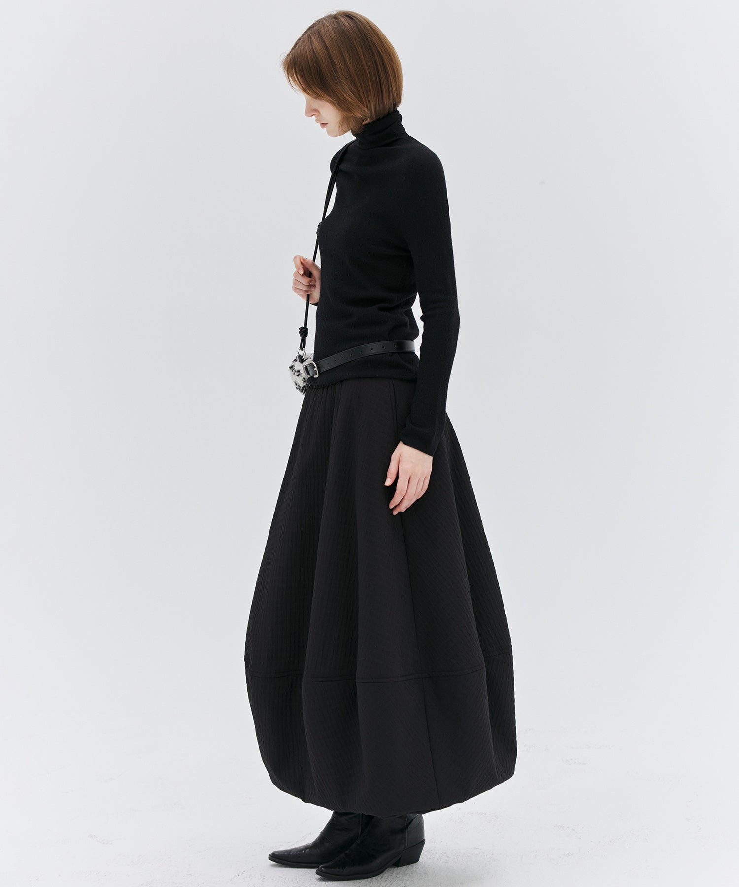 Jacquard Quilted Balloon Skirt
