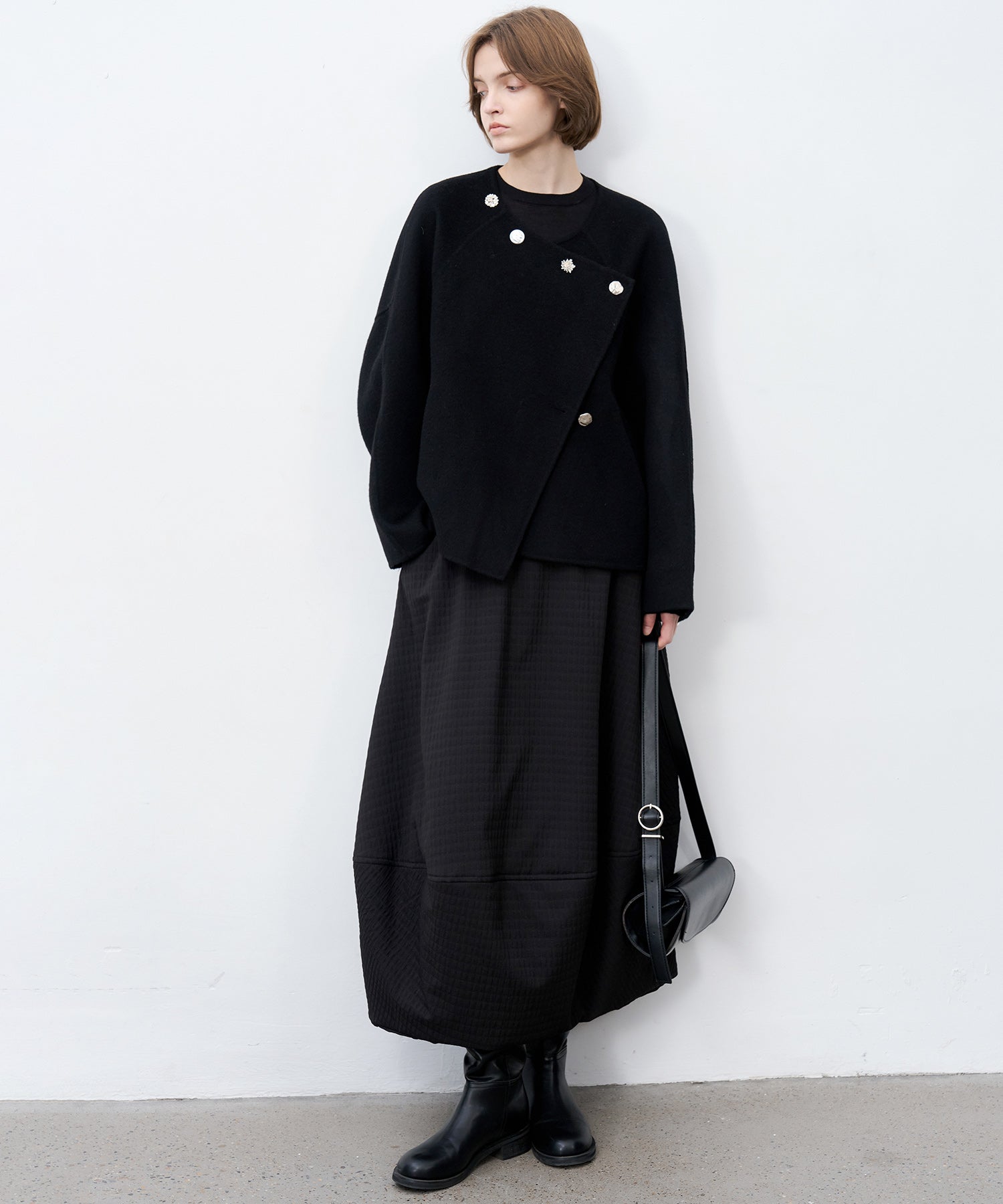 100% Wool Multi-Button Double-Face Short Coat