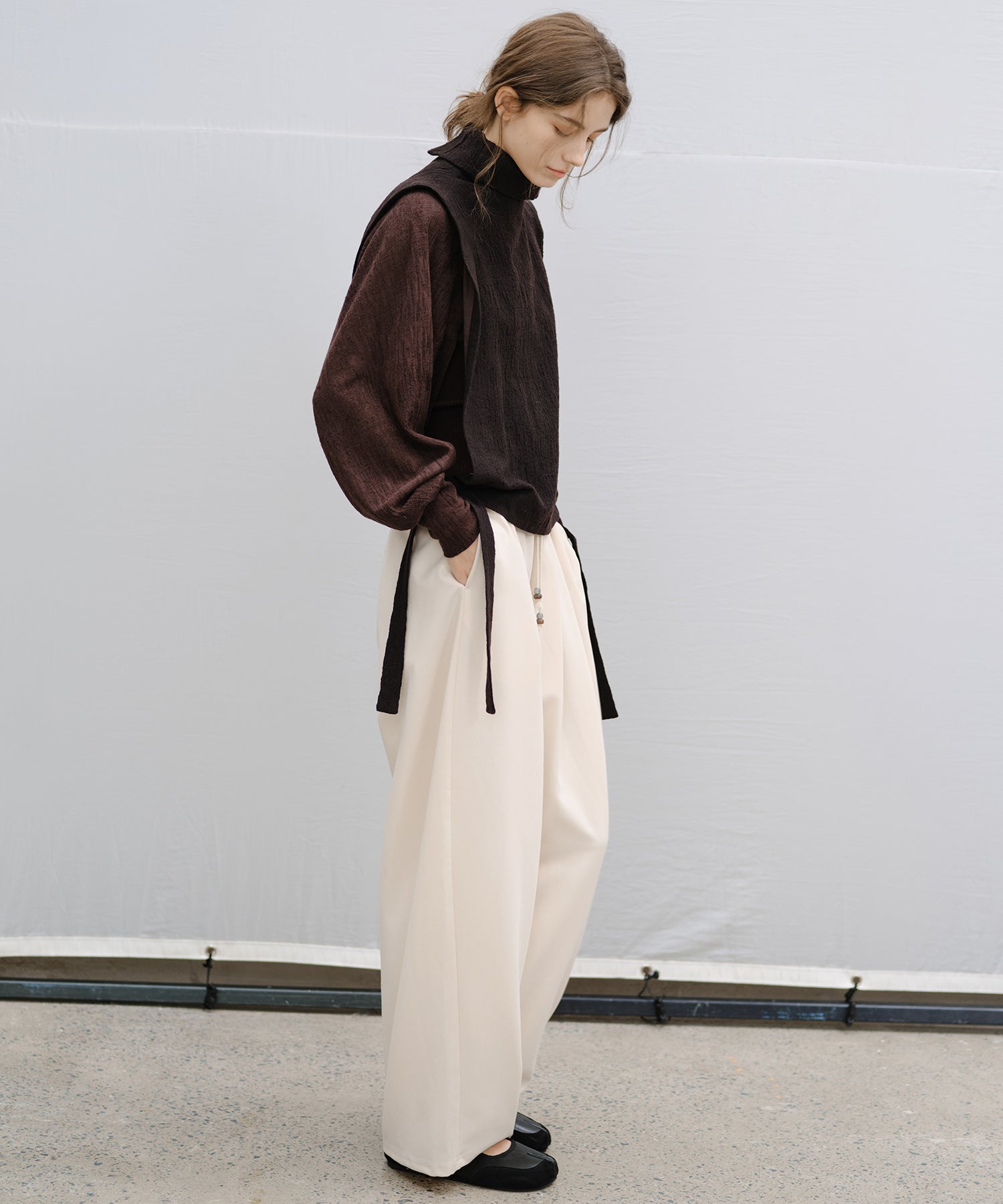 "Shipping from late February to early March" Textured Sheer Bolero Cardigan