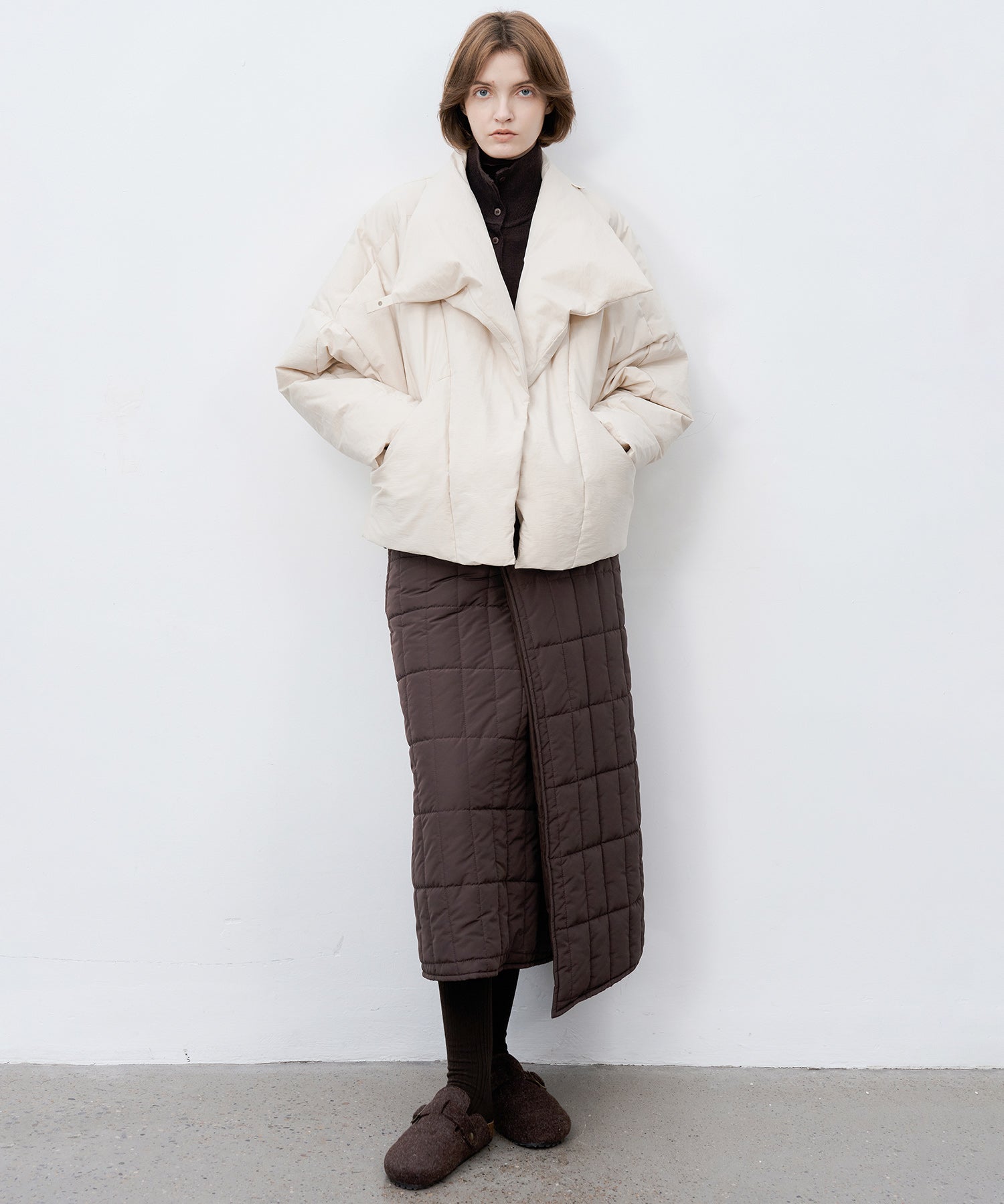 Deconstructed Wrap Down Oversized Coat